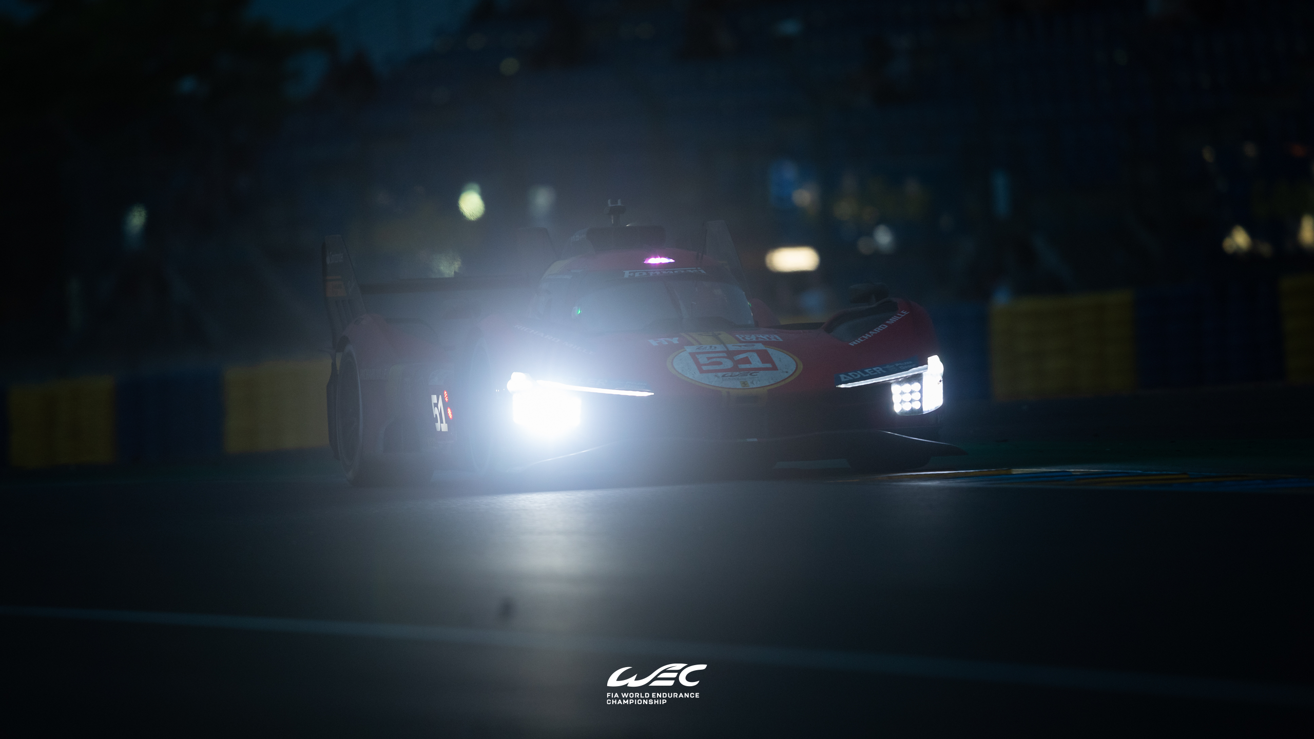 Motorsport Race Cars Night Dawn Hybrid Car Landscape Racing Stripes Ferrari Headlights Front Angle V 2560x1440