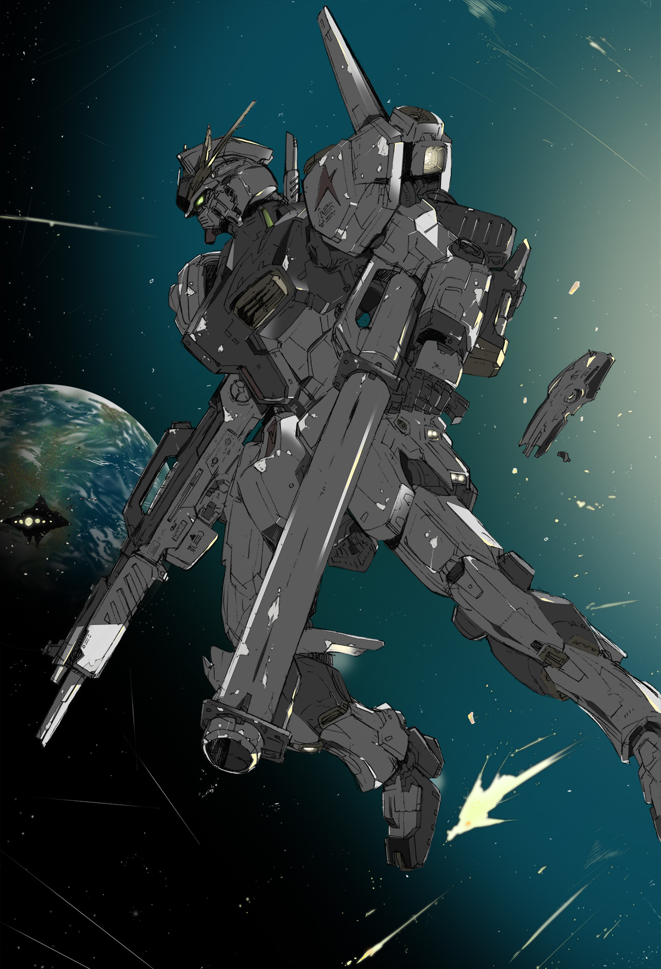 Anime Mechs Super Robot Taisen Mobile Suit Gundam Chars Counterattack Gundam Artwork Digital Art Fan 1289x1890