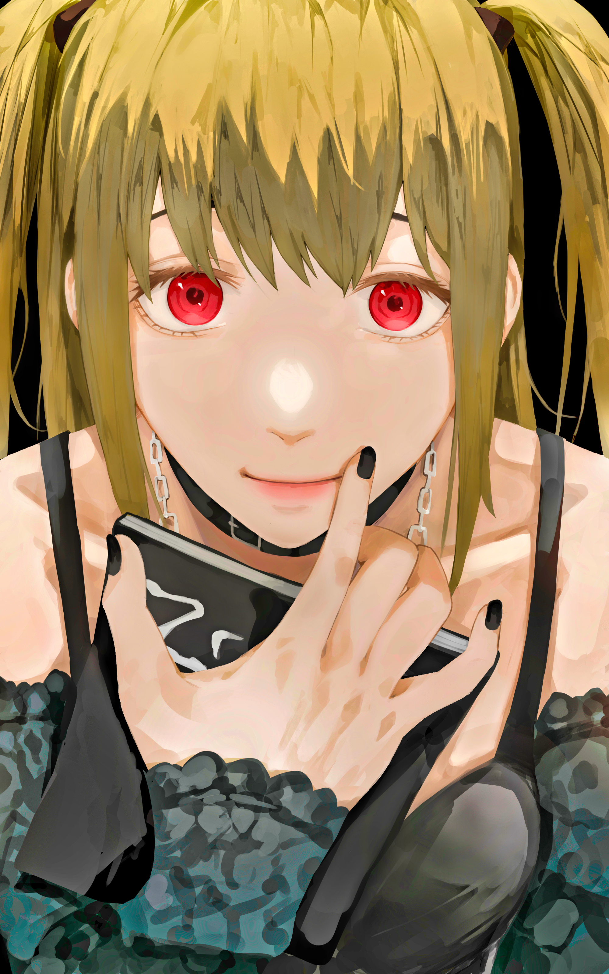 Misa Misa Death Note Death Note Blonde Red Eyes Women Anime Painted Nails Anime Girls 2000x3200