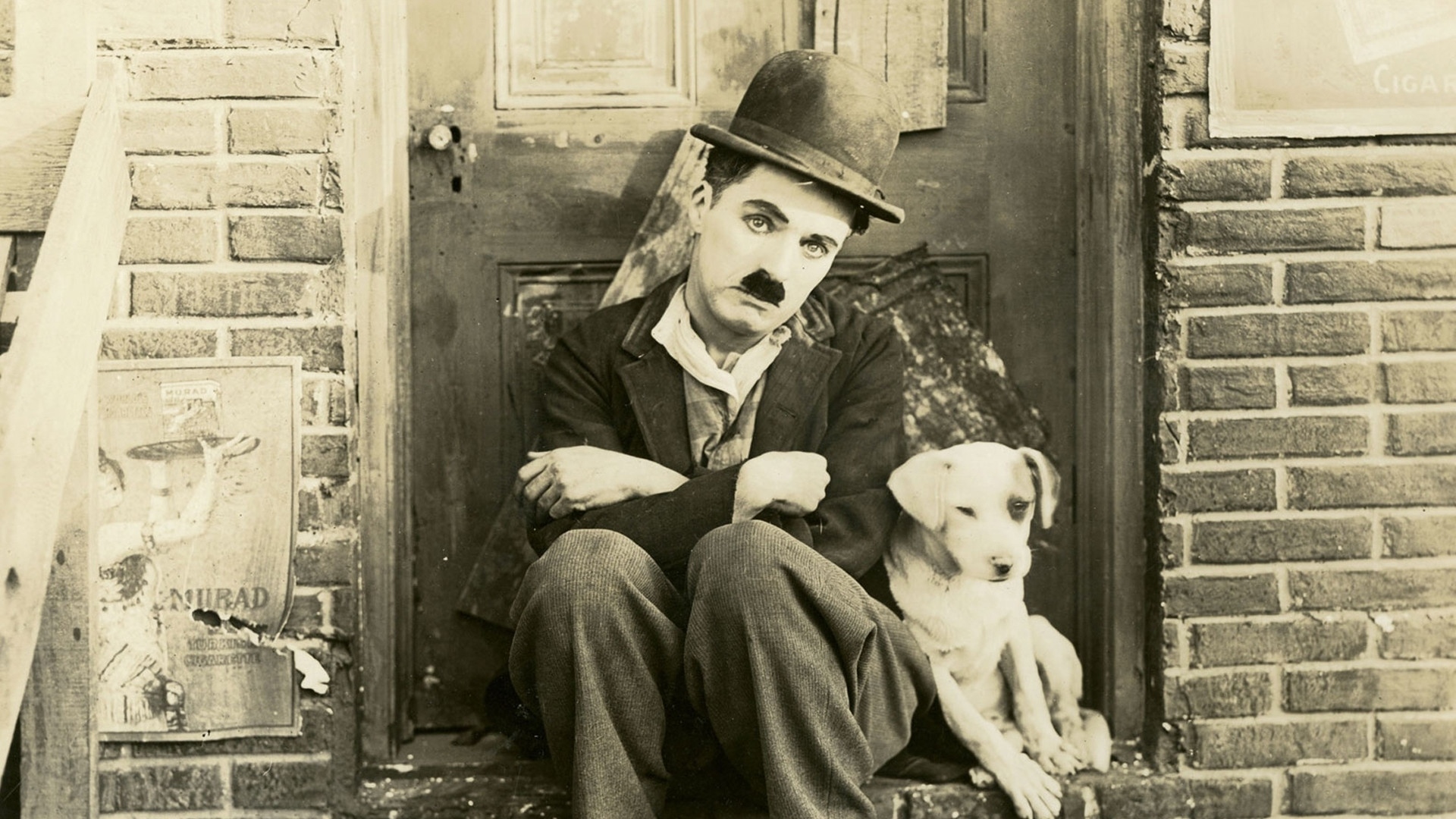 Charlie Chaplin Sepia 1920x1080