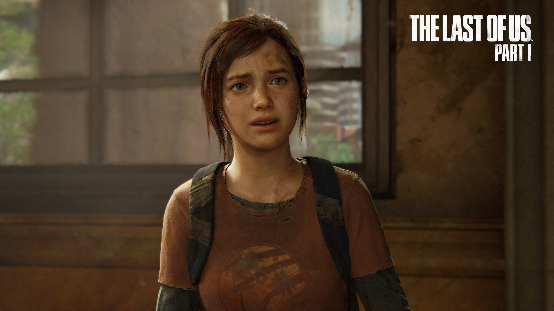 The Last Of Us Video Games PlayStation Ellie Williams CGi Video Game Girls Window Dirty Short Hair 1920x1080