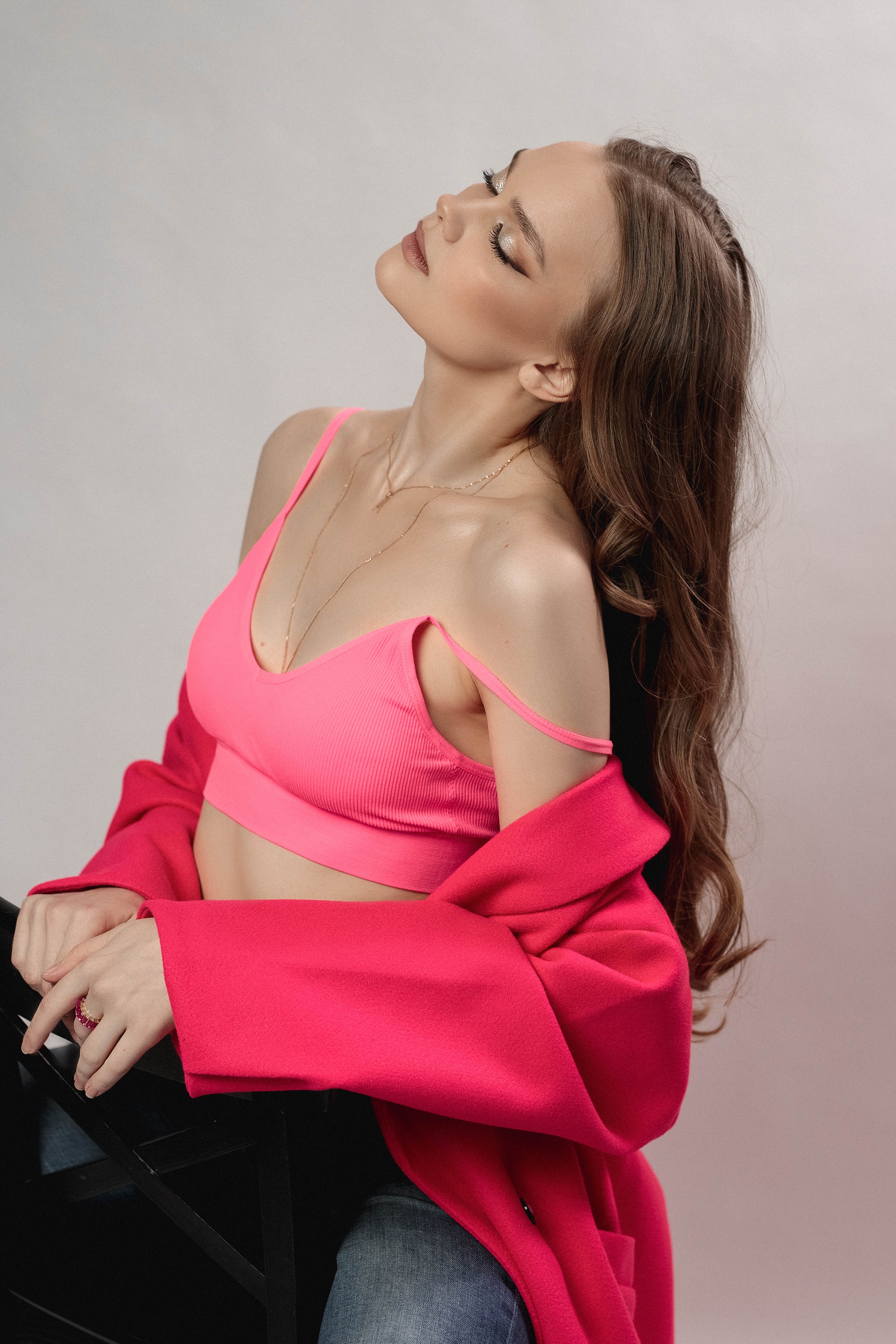 Vladimir Vasilev Women Tank Top Pink Clothing Makeup Studio 2000x3000