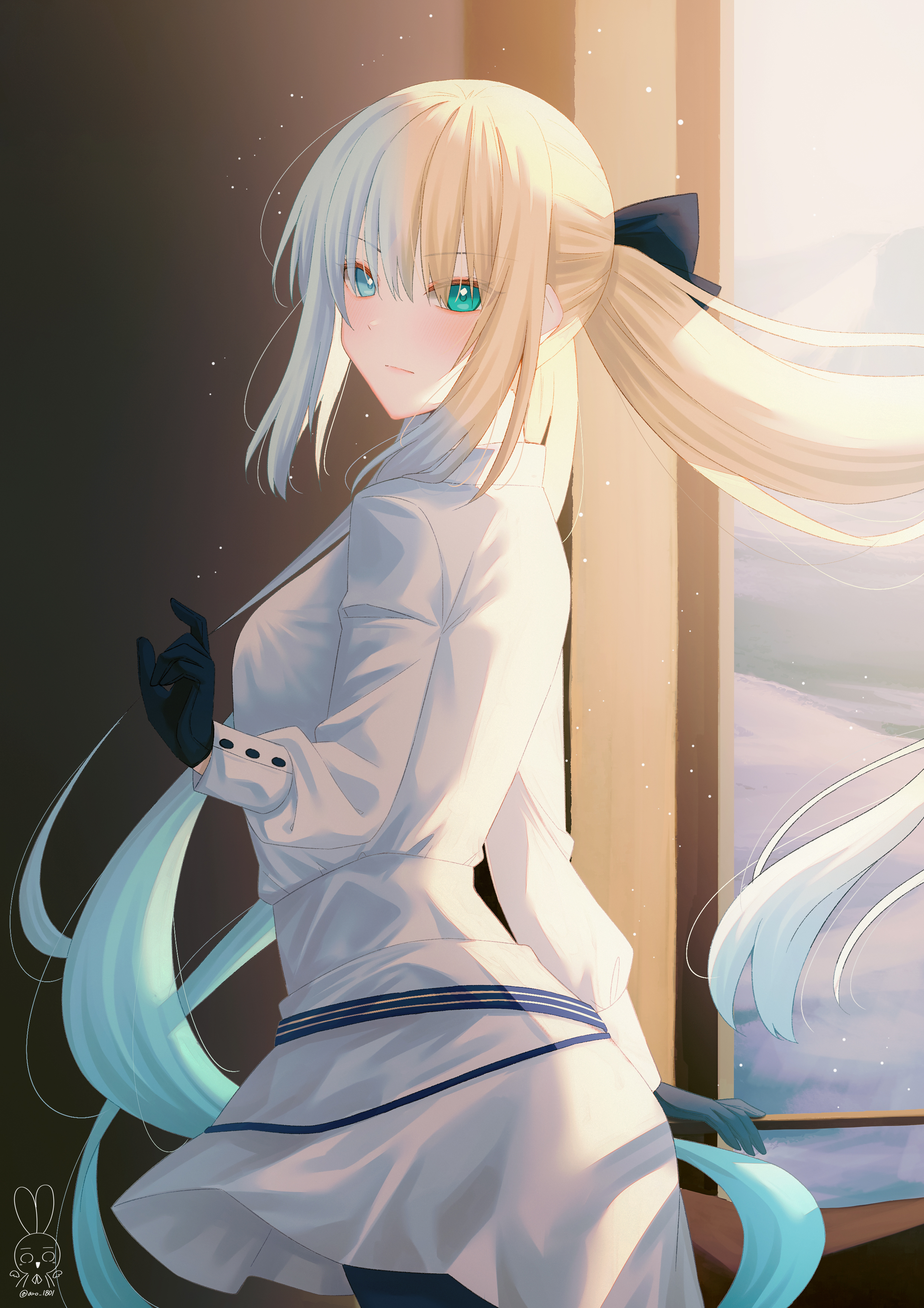 Anime Anime Girls Fate Series Fate Grand Order Morgan Le Fay Ponytail Long Hair White Hair Artwork D 2480x3508