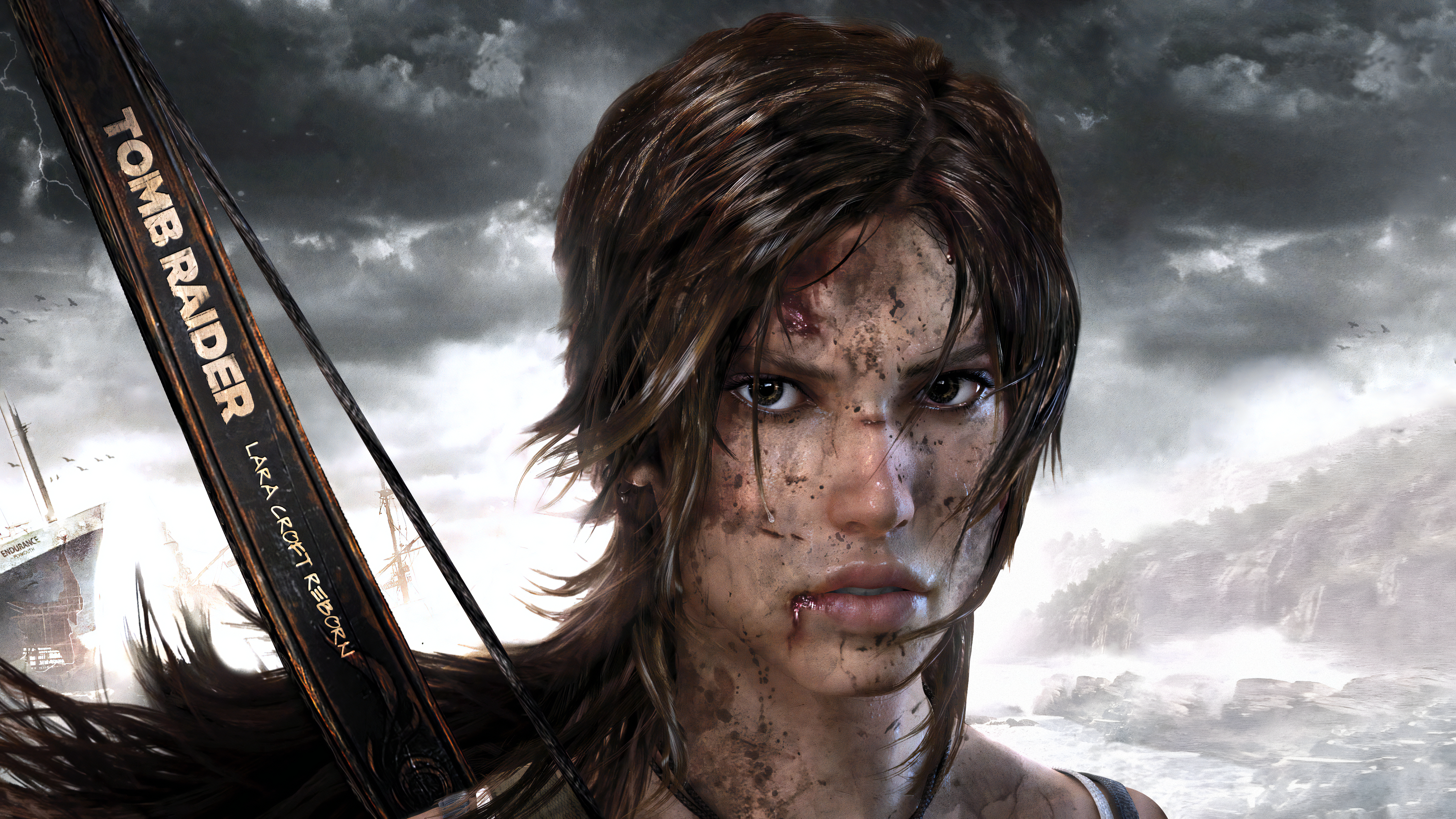 Tomb Raider Lara Croft Tomb Raider Looking At Viewer Artwork Video Game Girls Upscaled Tomb Raider 2 4586x2580