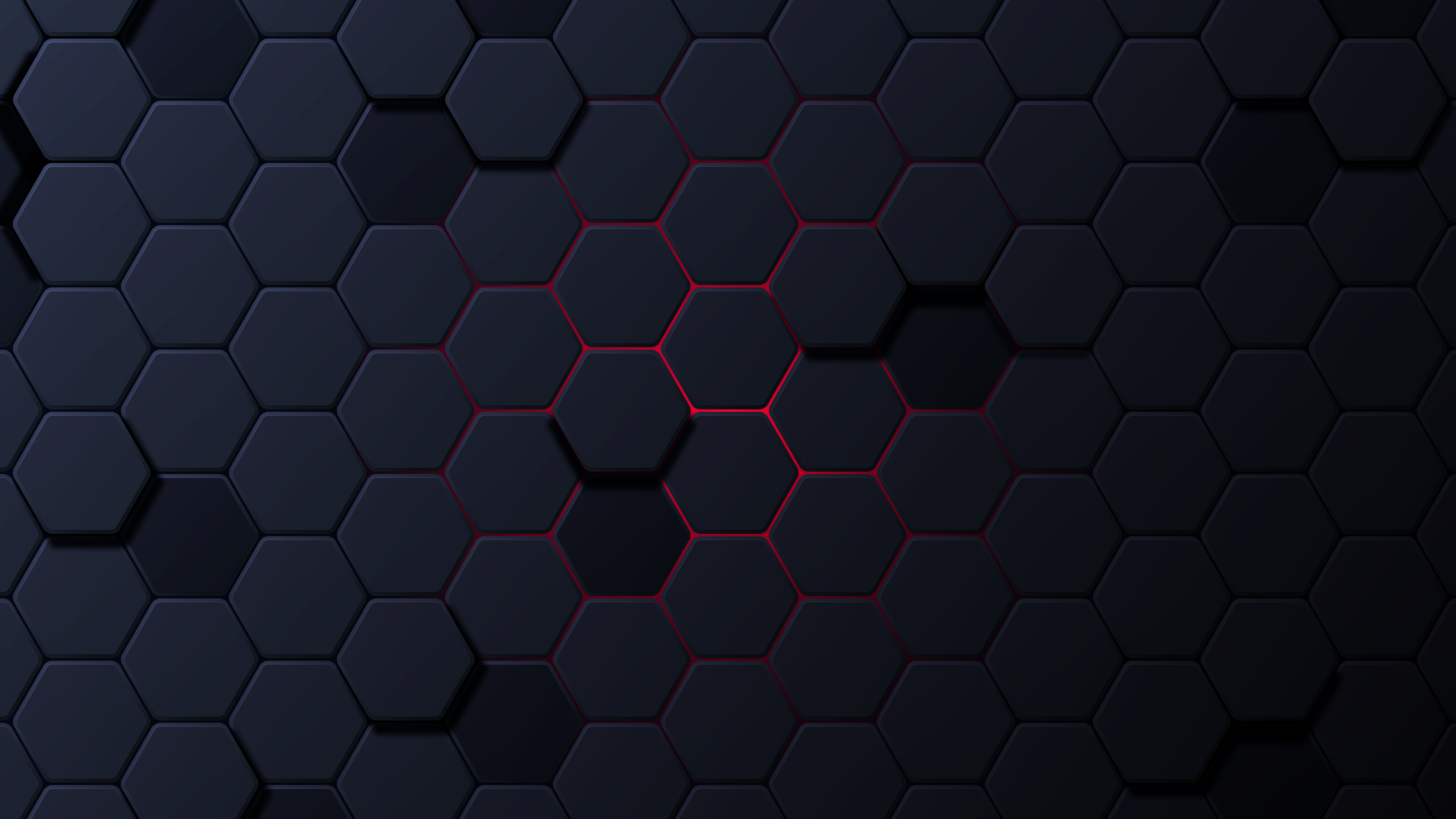 Hexagon Abstract 3D Abstract Minimalism Simple Background Digital Art 3840x2160