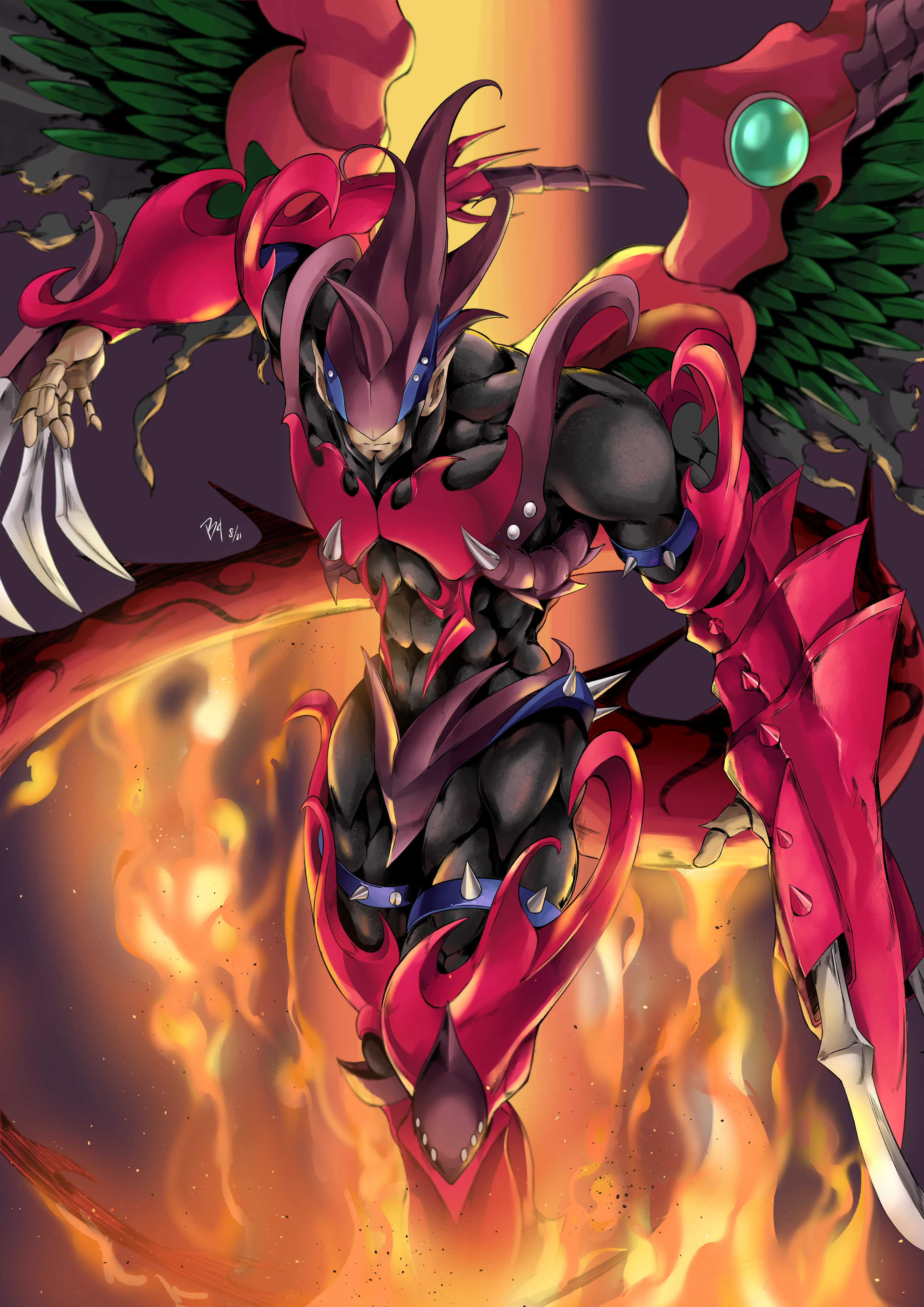 Destiny HERO Destroyer Phoenix Enforcer Anime Trading Card Games Yu Gi Oh Yu Gi Oh GX Artwork Digita 2894x4093