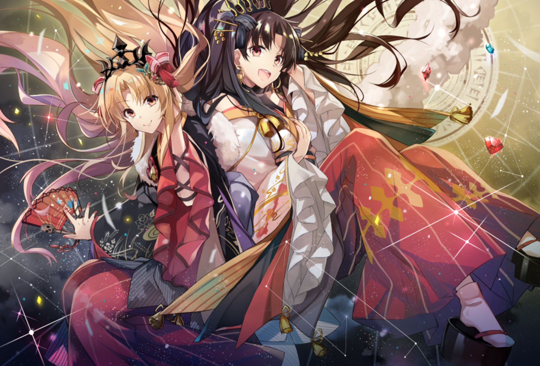 Anime Anime Girls Fate Series Fate Grand Order Ishtar Fate Grand Order Ereshkigal Fate Grand Order T 1800x1220