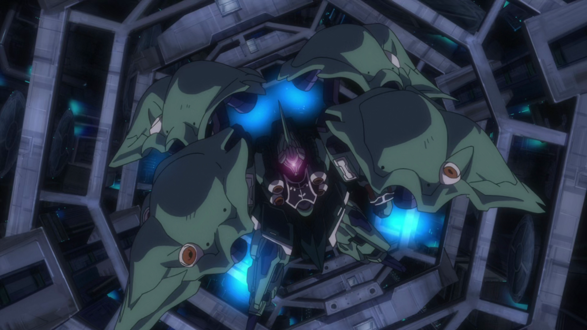 Kshatriya Gundam Mobile Suit Gundam Unicorn Fighting Space War Anime Anime Screenshot Mechs 1920x1080