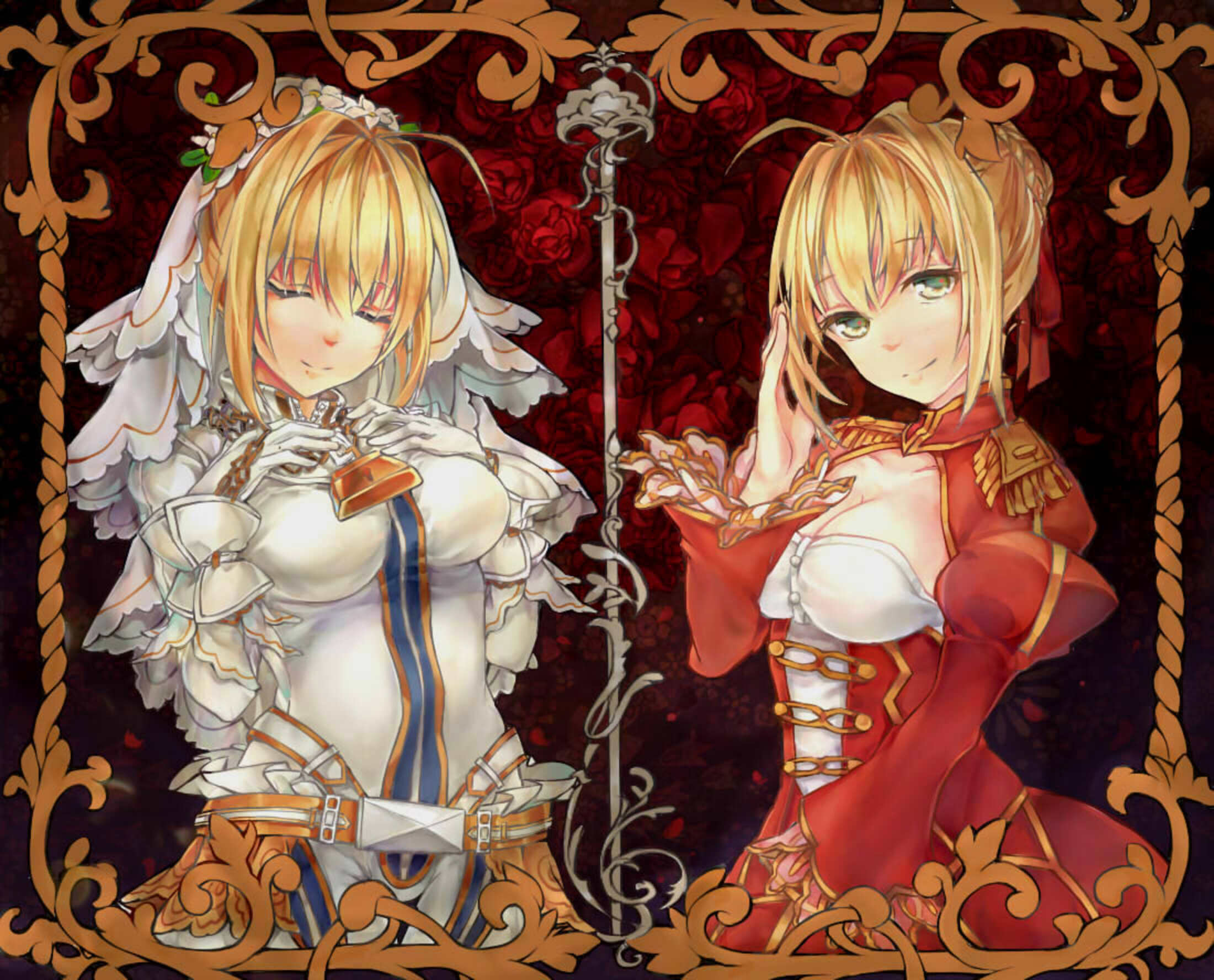 Anime Anime Girls Fate Series Fate Extra Fate Extra CCC Fate Grand Order Nero Claudius Saber Bride L 2200x1776