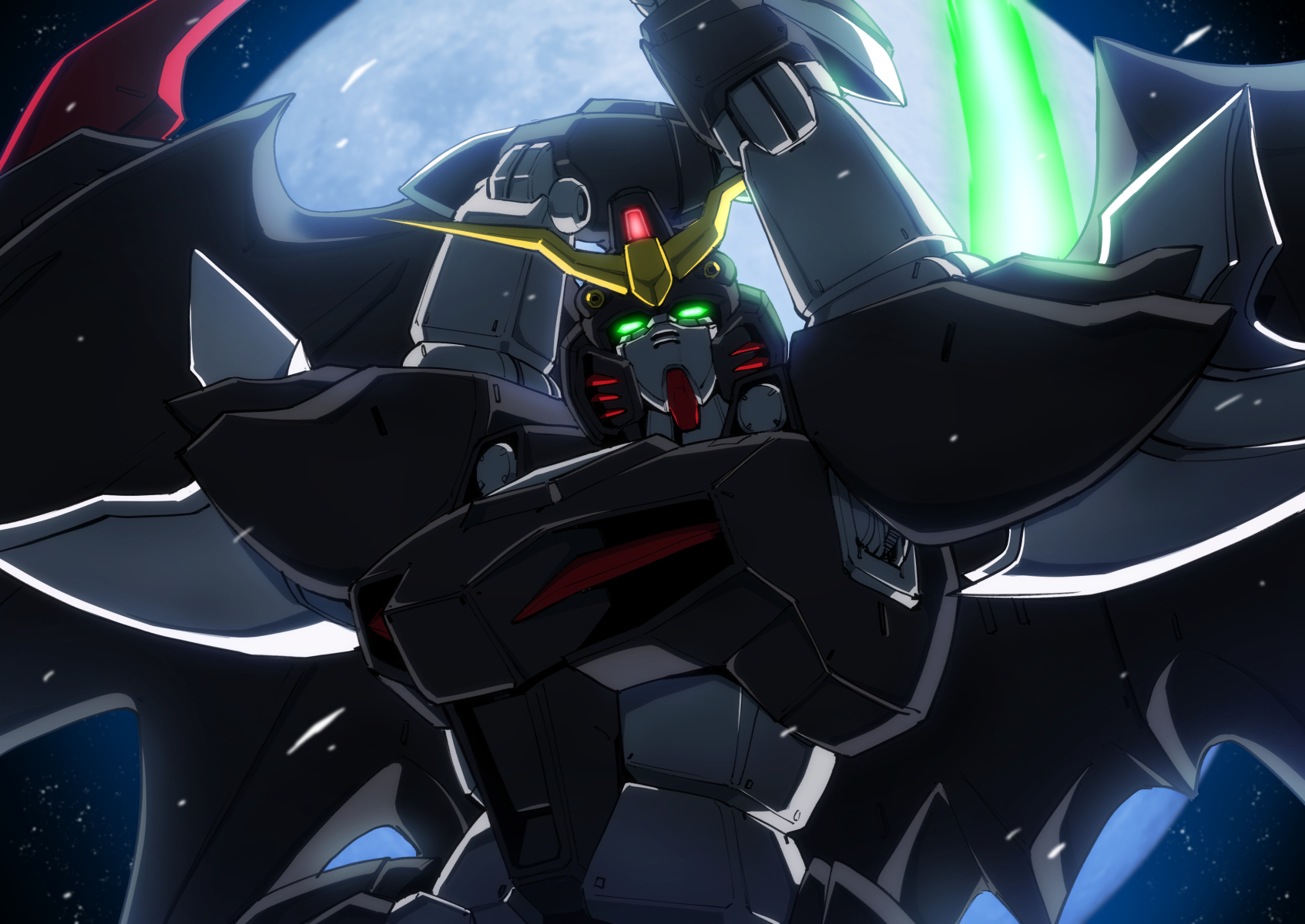 Anime Mechs Super Robot Taisen Gundam Mobile Suit Gundam Wing Gundam Deathscythe Hell Artwork Digita 1694x1200
