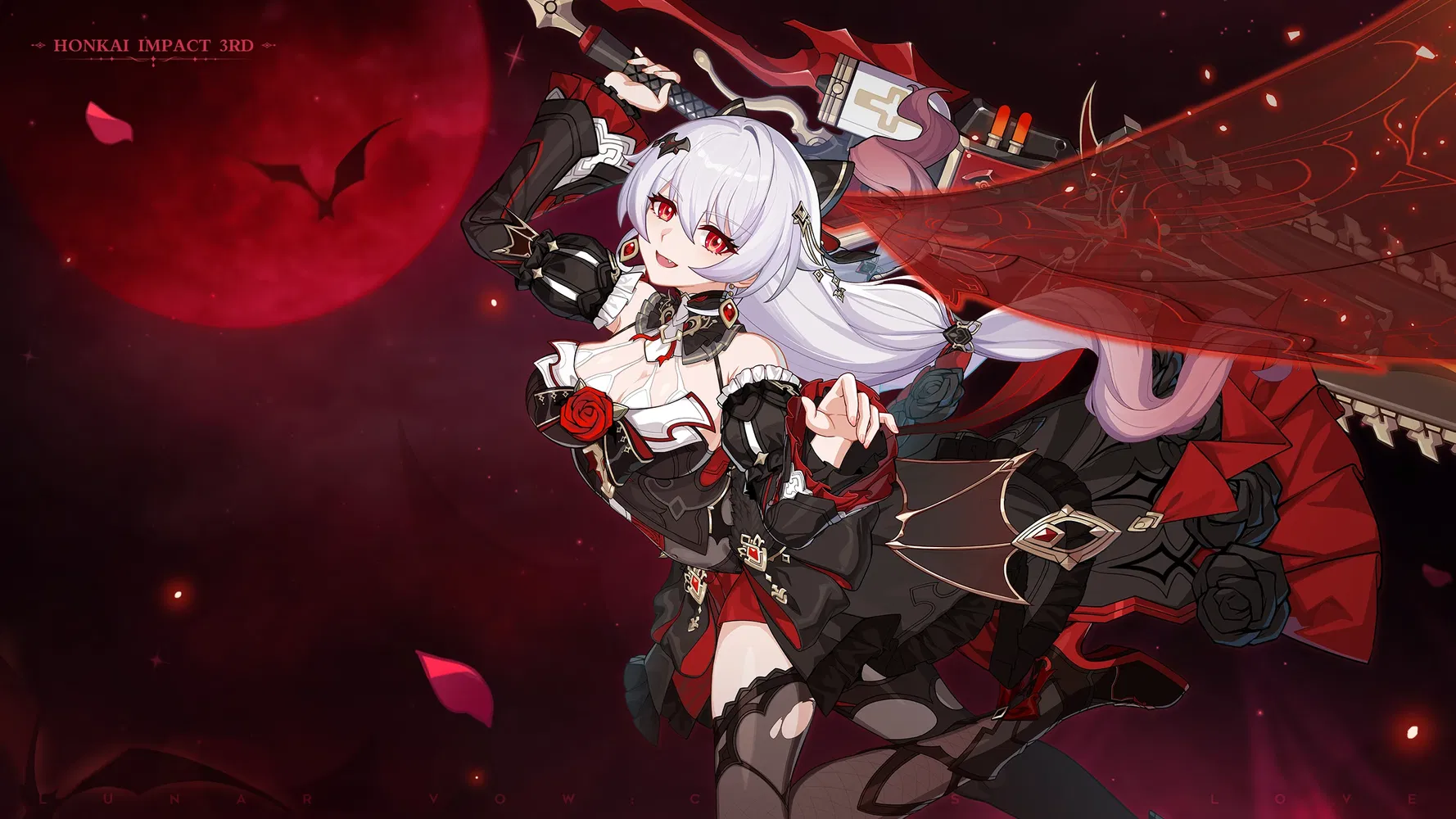 Theresa Apocalypse Honkai Impact 3rd Looking At Viewer Dracula Video Game Characters Anime Girls Red 1778x1000