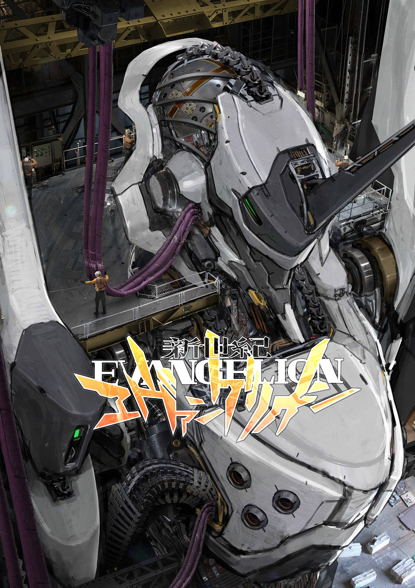 Neon Genesis Evangelion EVA Unit 01 Artwork Vertical Japanese Mechs 1414x2000