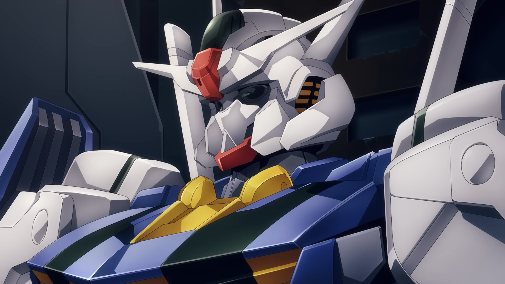 Anime Anime Screenshot Gundam Mechs Mobile Suit Gundam THE WiTCH FROM MERCURY Gundam Aerial Artwork  1920x1080