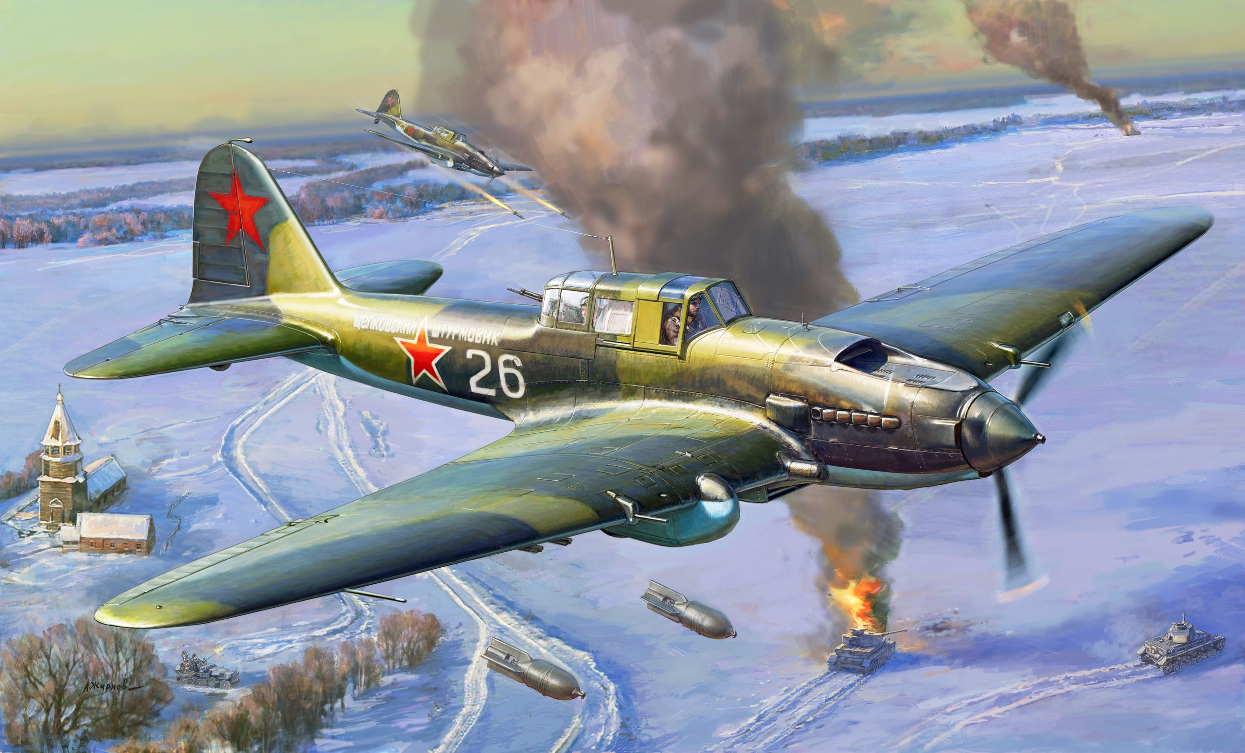 World War Ii Aircraft Airplane Military Aircraft Military Russia Red Army Ilyushin Il 2 IL 2 Sturmov 2560x1549