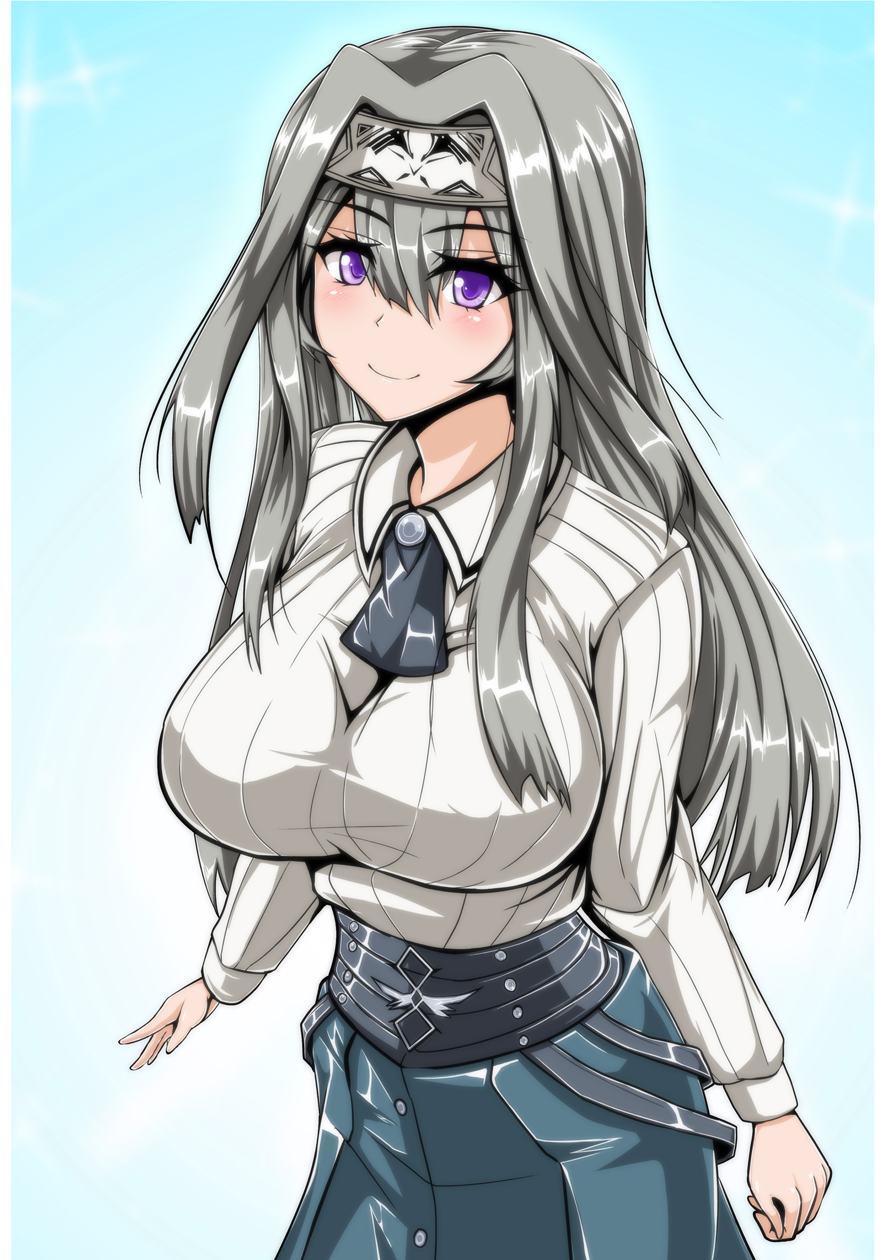 Exosister Irene Long Hair Gray Hair Yu Gi Oh Anime Anime Girls Trading Card Games Artwork 3785