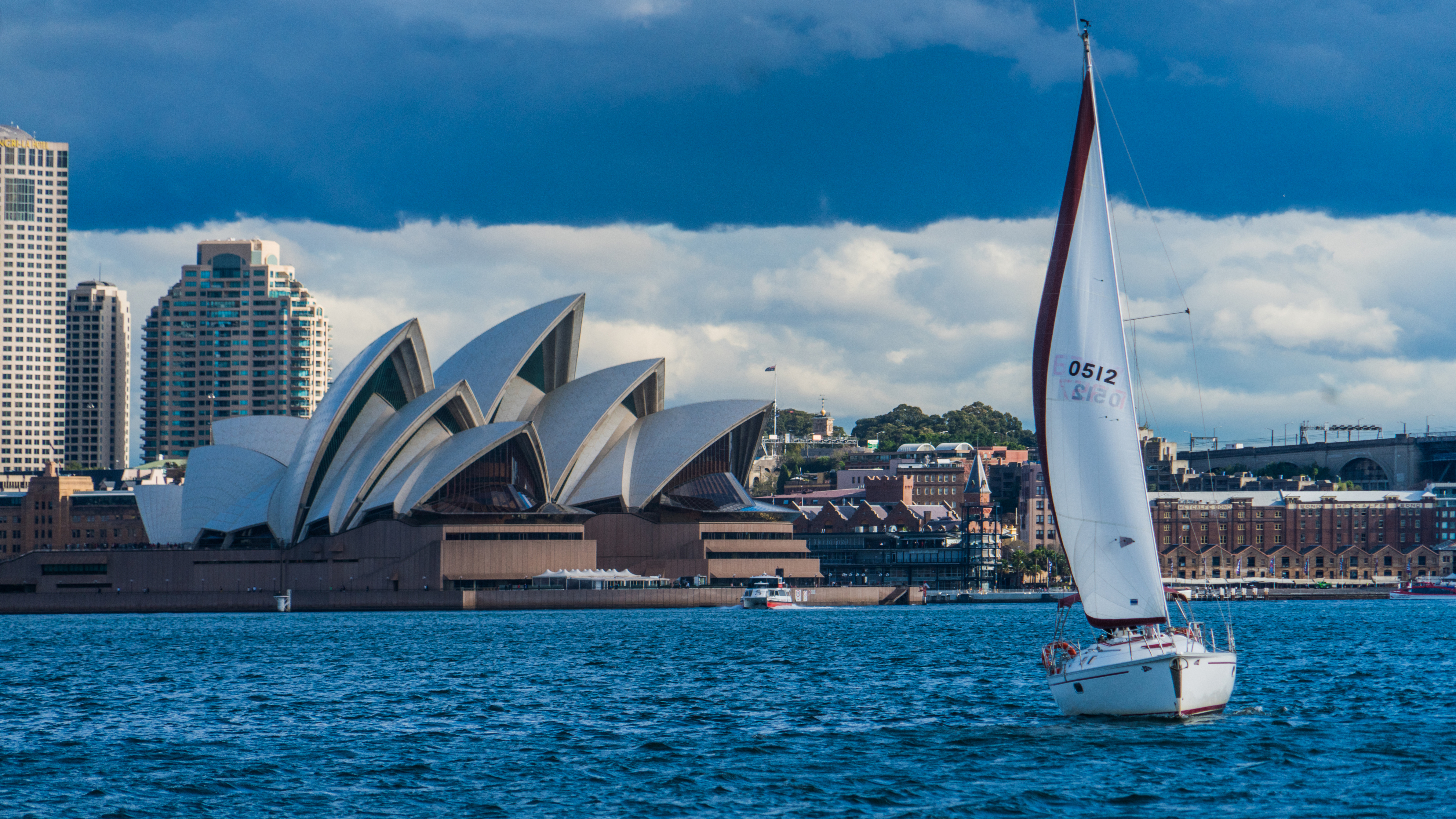 Trey Ratcliff Photography Australia Sydney Sydney Opera House Sailboats Harbor Sea Water Landmark 7680x4320