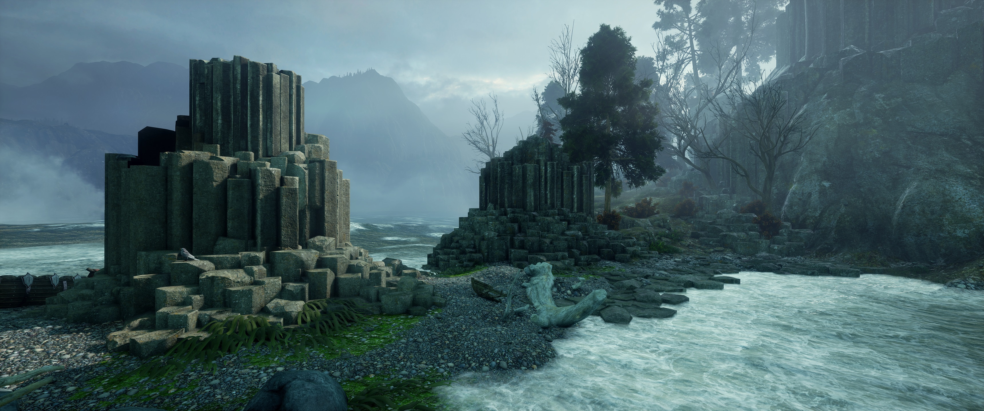 Dragon Age Inquisition Video Games Game CG Screen Shot Bioware Water Trees 3440x1440