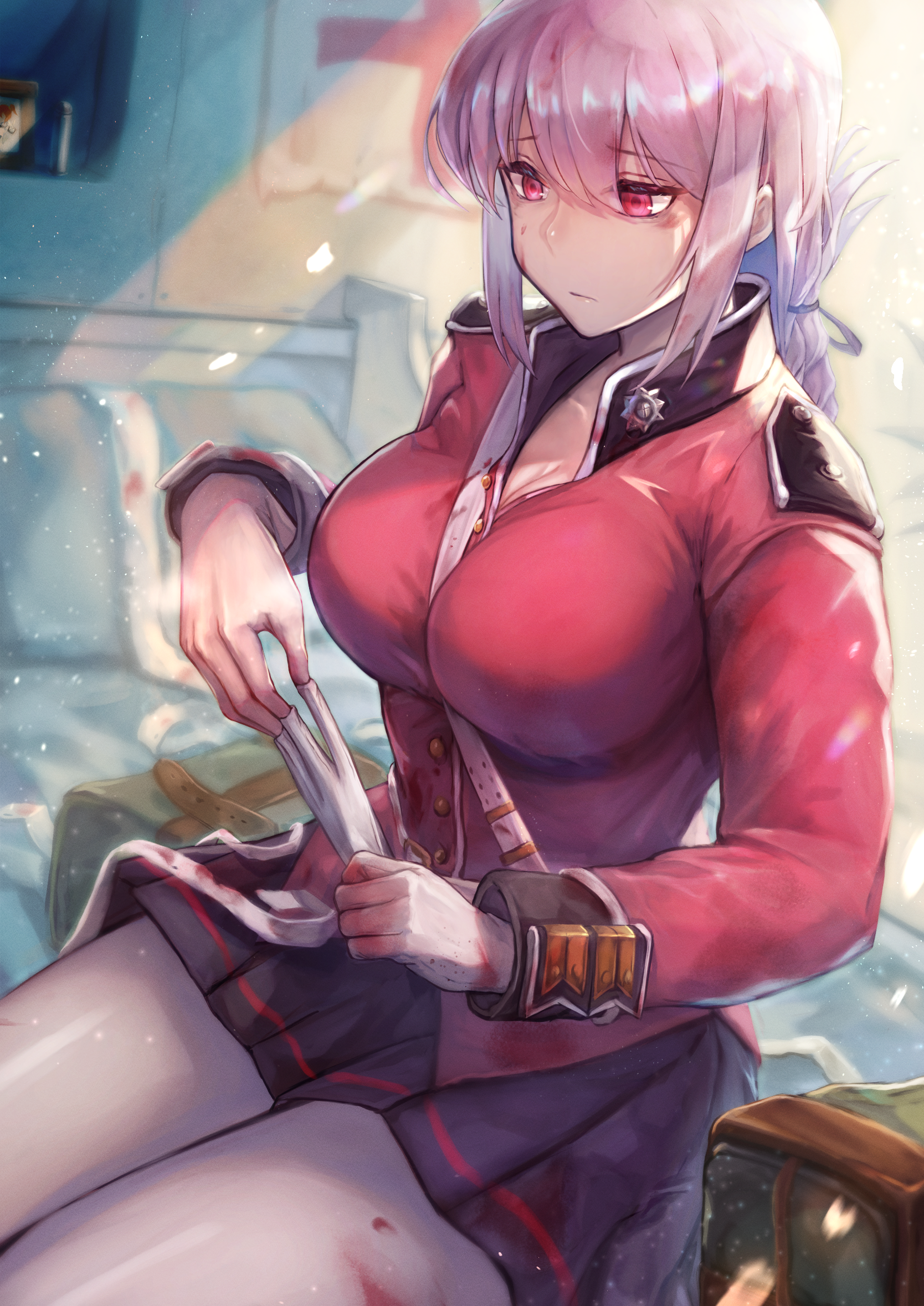 Anime Anime Girls Fate Series Fate Grand Order Florence Nightingale Fate Grand Order Long Hair Silve 1668x2357