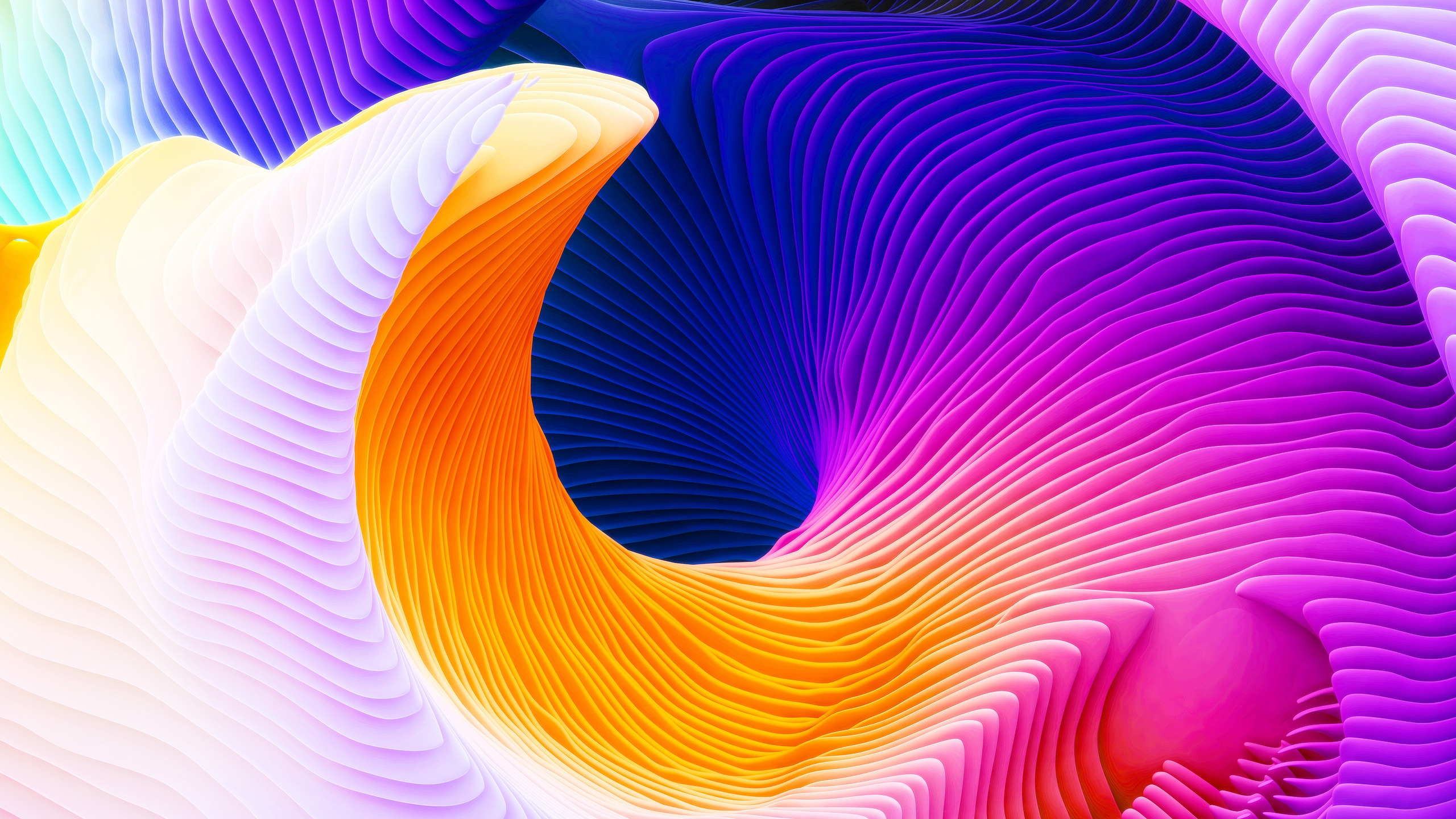 Ari Weinkle Abstract Spiral Colorful Digital Art 2560x1440