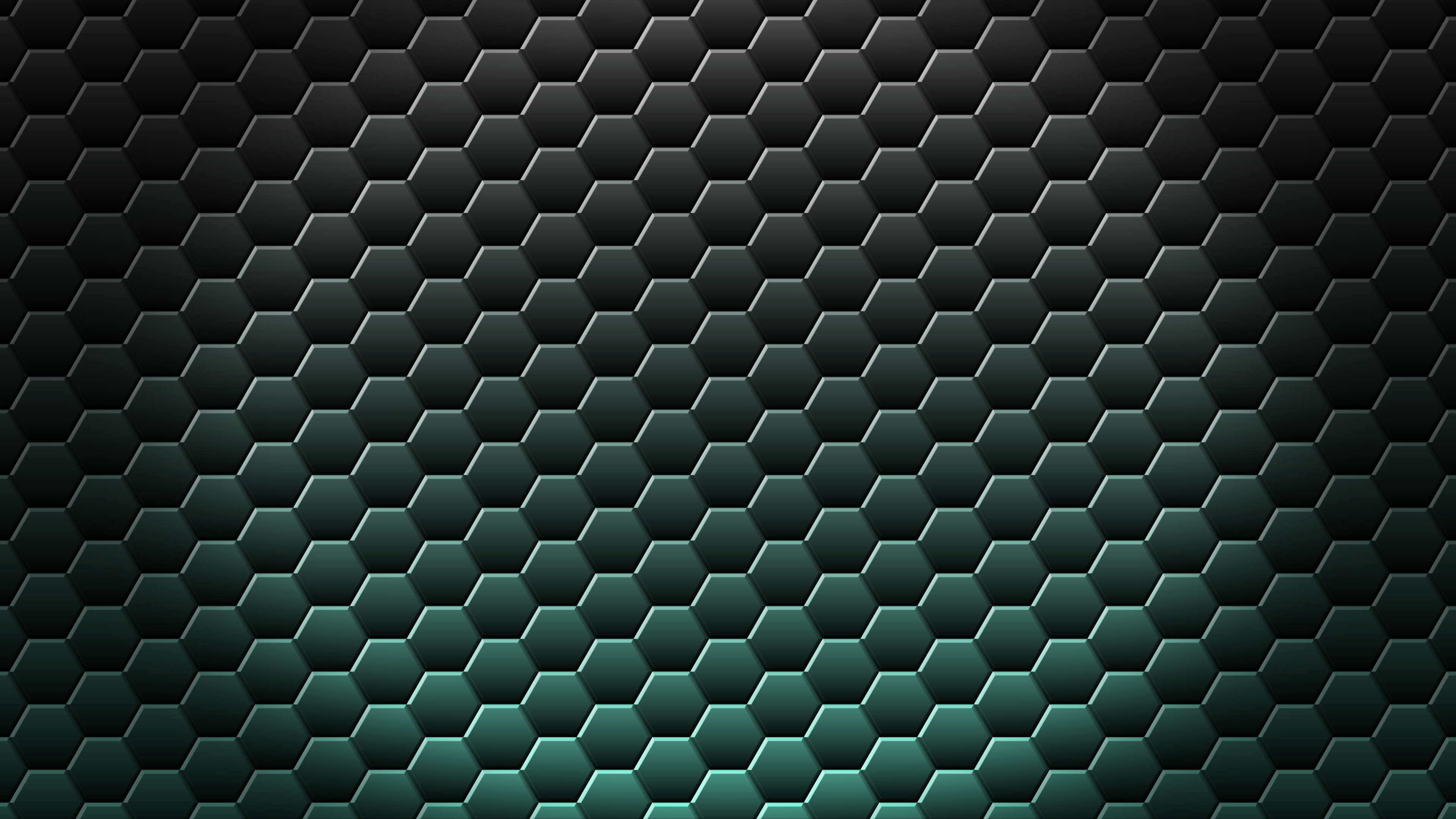 Hexagon Vignette Dark Gradient Simple Background Minimalism Digital Art 3840x2160