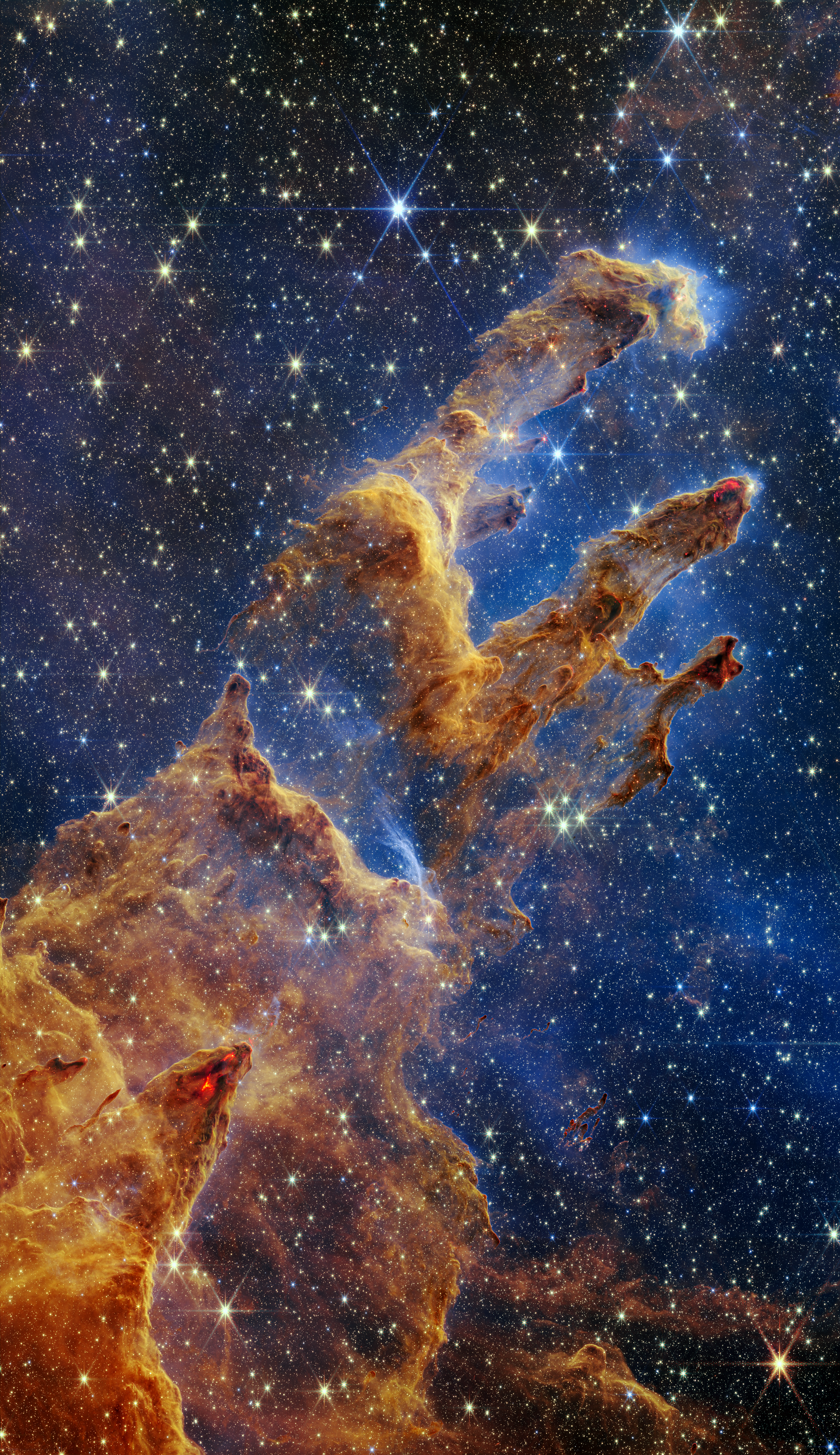 Nebula Space Stars James Webb Space Telescope Pillars Of Creation NGC 6611 Eagle Nebula Galaxy 2561x4435