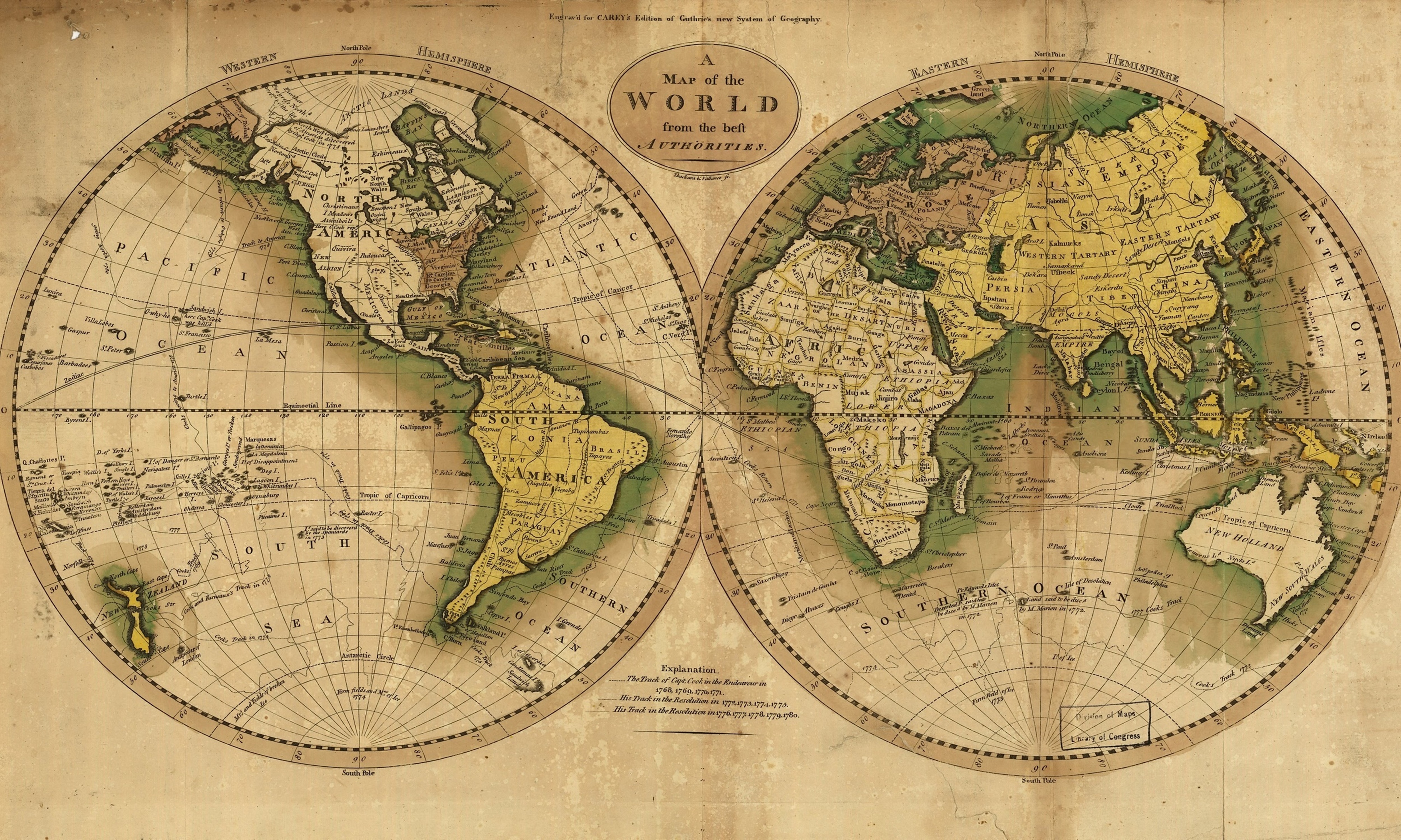 Old Map Map World Map Continents 5000x3000