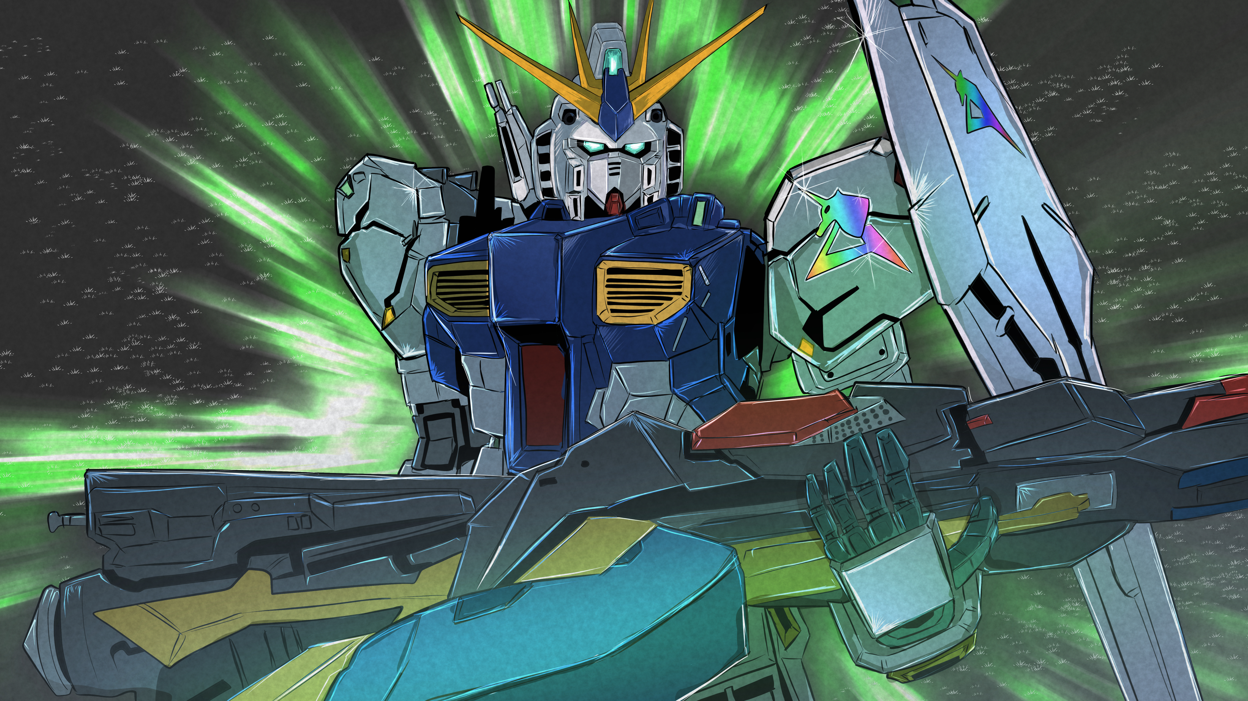 RX 93ff Gundam Mobile Suit Gundam Chars Counterattack Gundam Super Robot Taisen Mechs Anime Artwork  4096x2302