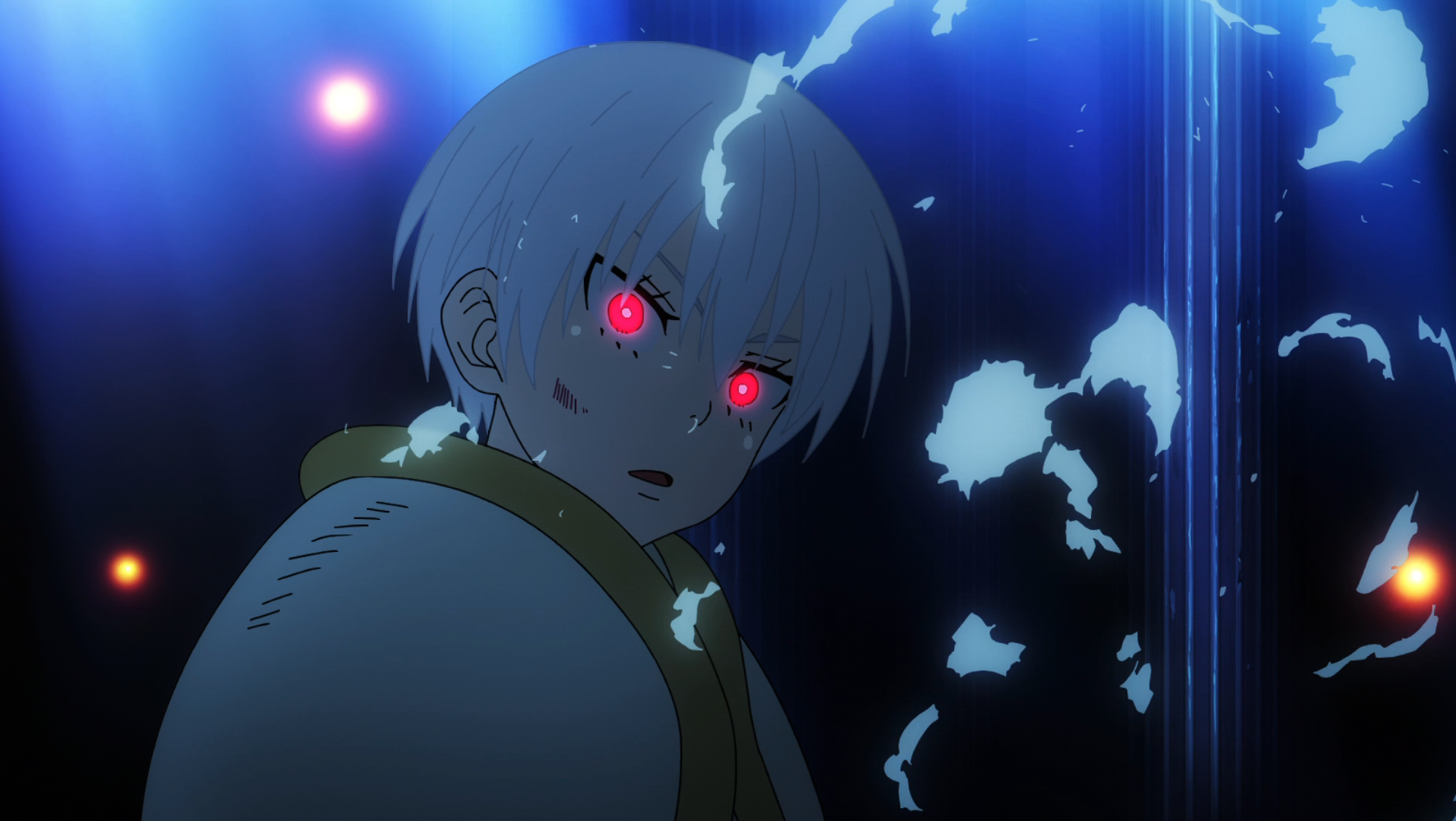 Enen No Shouboutai Anime Boys Anime Glowing Eyes White Hair Anime Screenshot 1915x1080