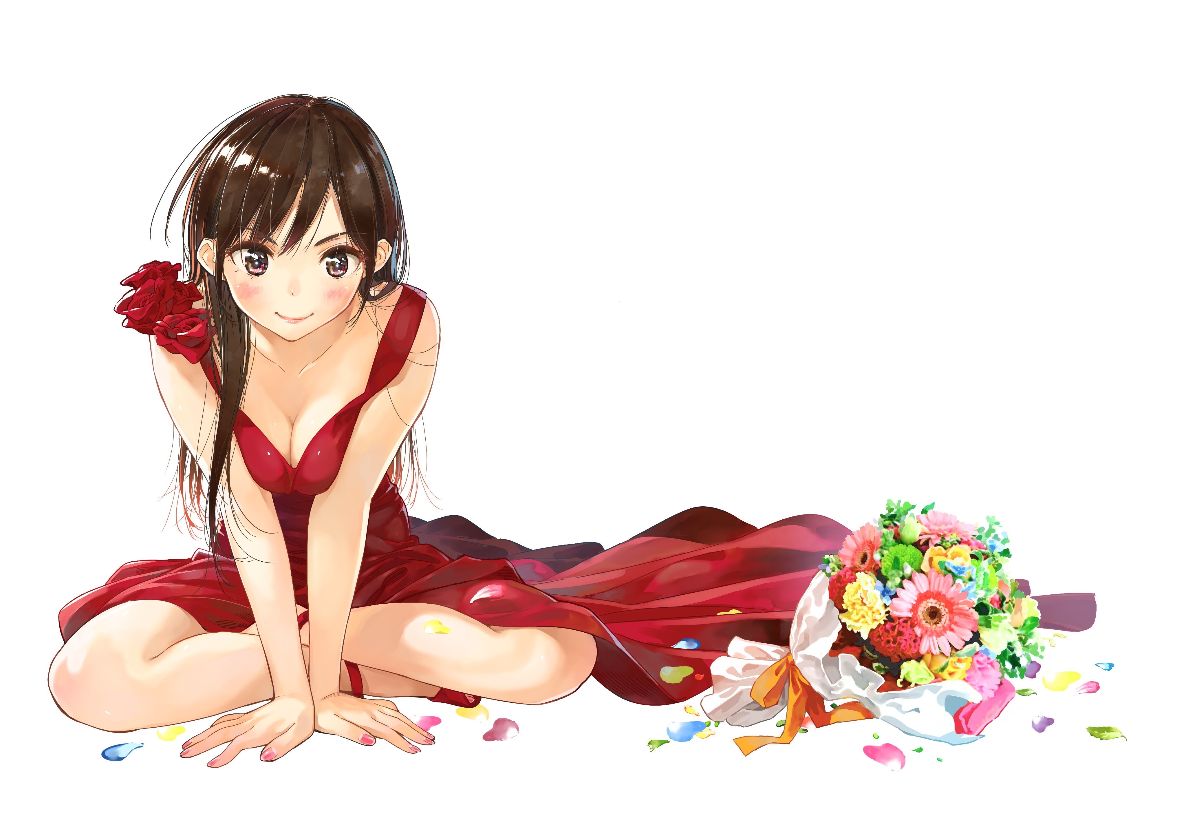 Kanojo Okarishimasu Rent A Girlfriend Chizuru Mizuhara Anime Girls Anime Simple Background White Bac 4096x2900