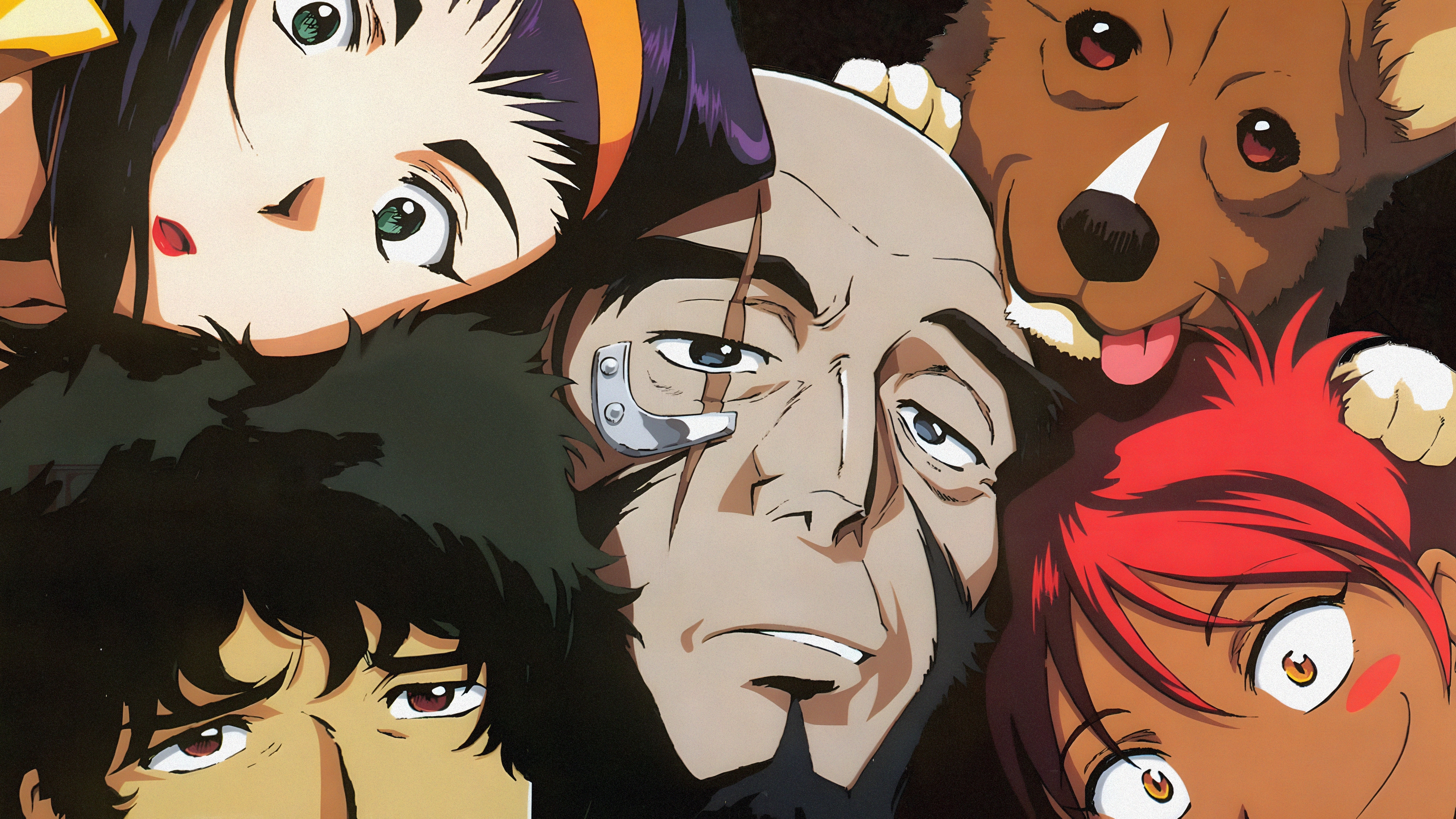 Cowboy Bebop Anime Face Spike Spiegel Anime Girls Anime Boys Scars Looking At Viewer Smiling Dog Ani 3840x2160