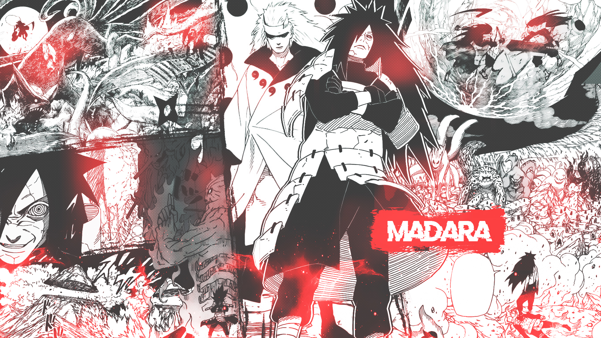Collage Manga Uchiha Madara Naruto Anime DinocoZero Anime Boys 1920x1080