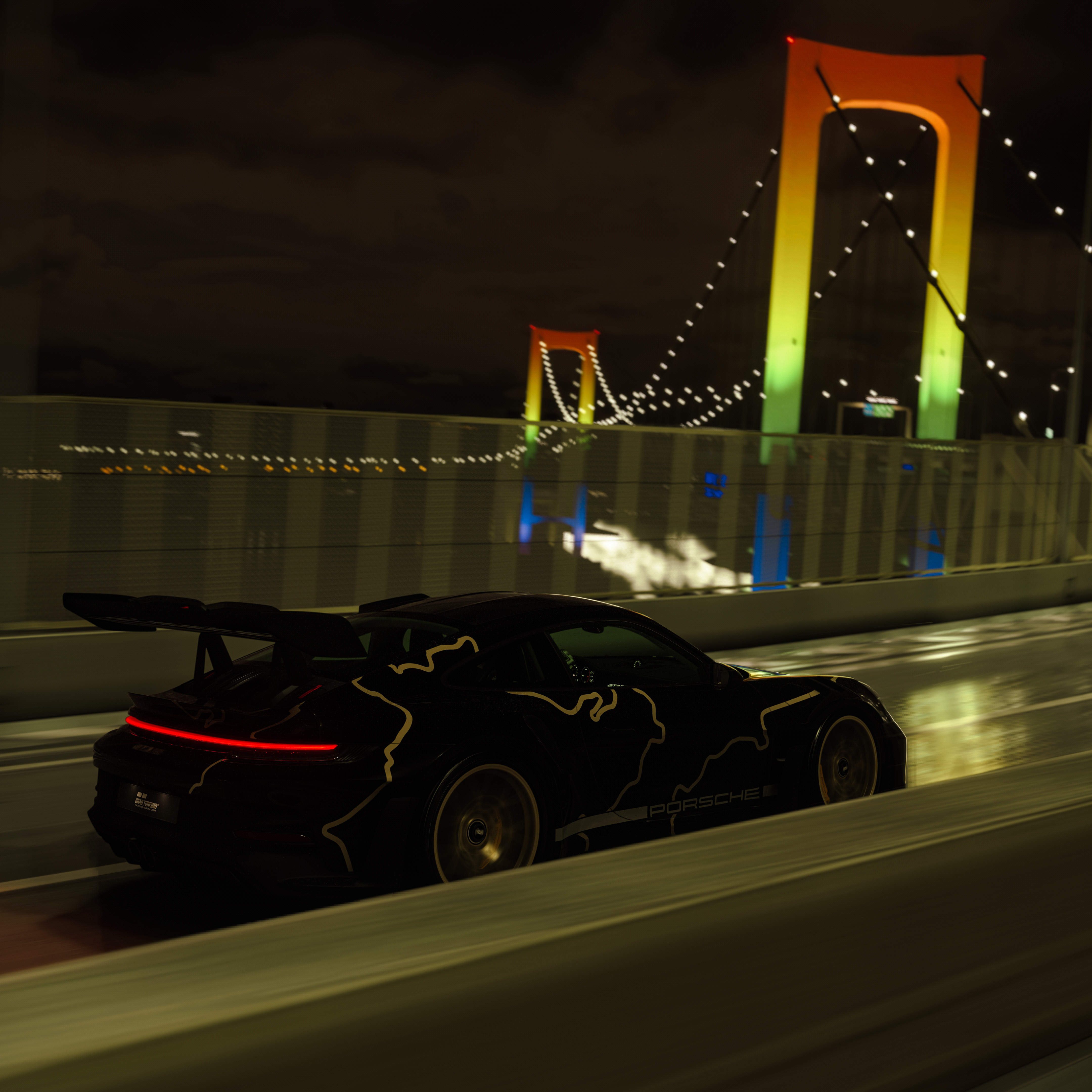 Porsche 911 Tokyo Bridge Car Assetto Corsa PC Gaming 4320x4320