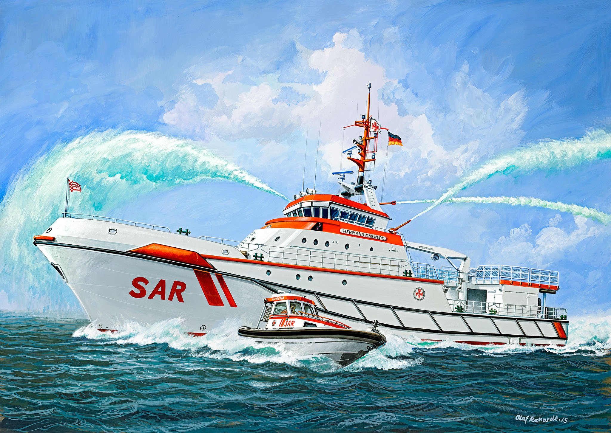 Ship Sea Sky Digital Art Watermarked 2048x1453