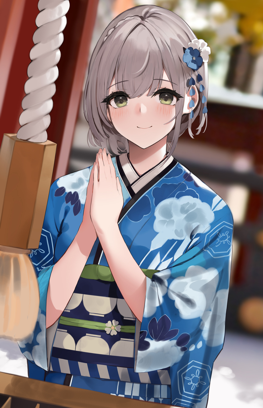 Anime Anime Girls Japanese Clothes Shrine 1110x1716