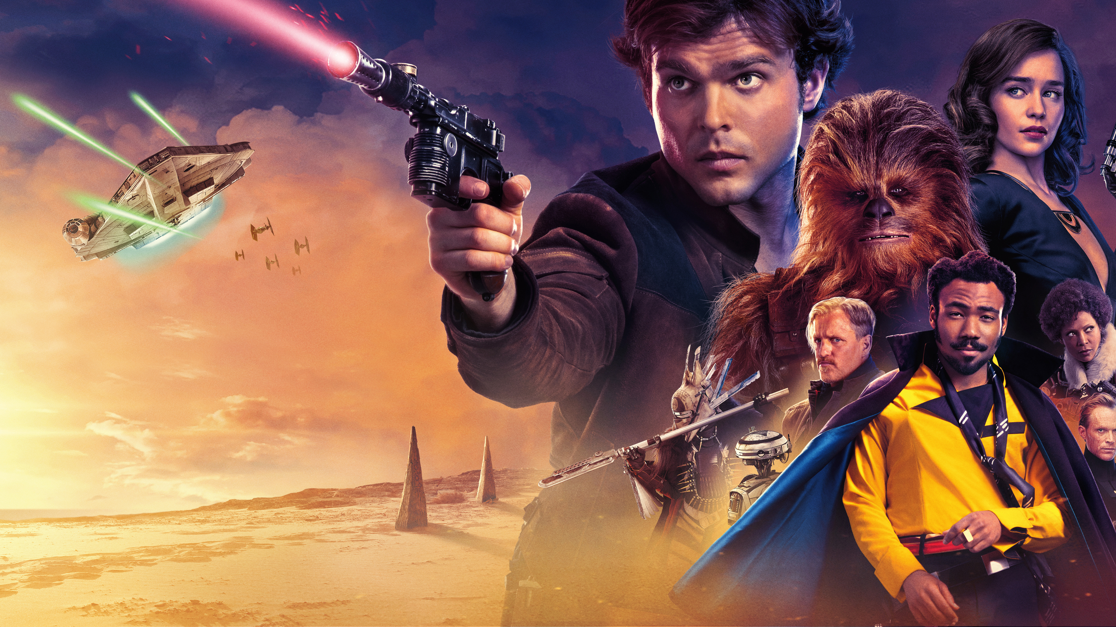 Movie Poster Action Movie Star Wars Han Solo Chewbacca Movies Actor Actress Solo A Star Wars Story 3840x2160