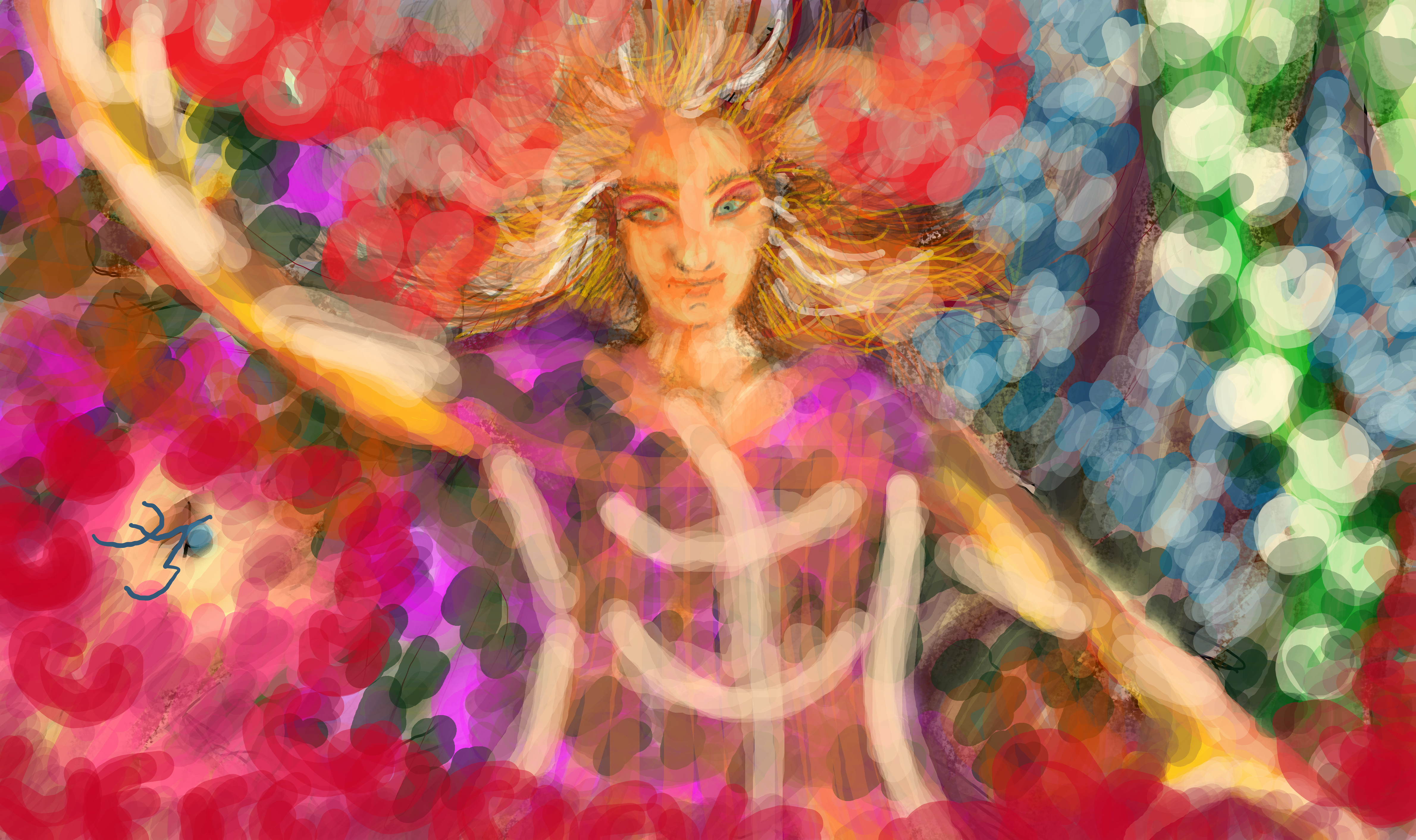Dionysus Greece Culture Colorful Mystery Modern Fauvism Digital Painting Painting Artwork 4760x2824