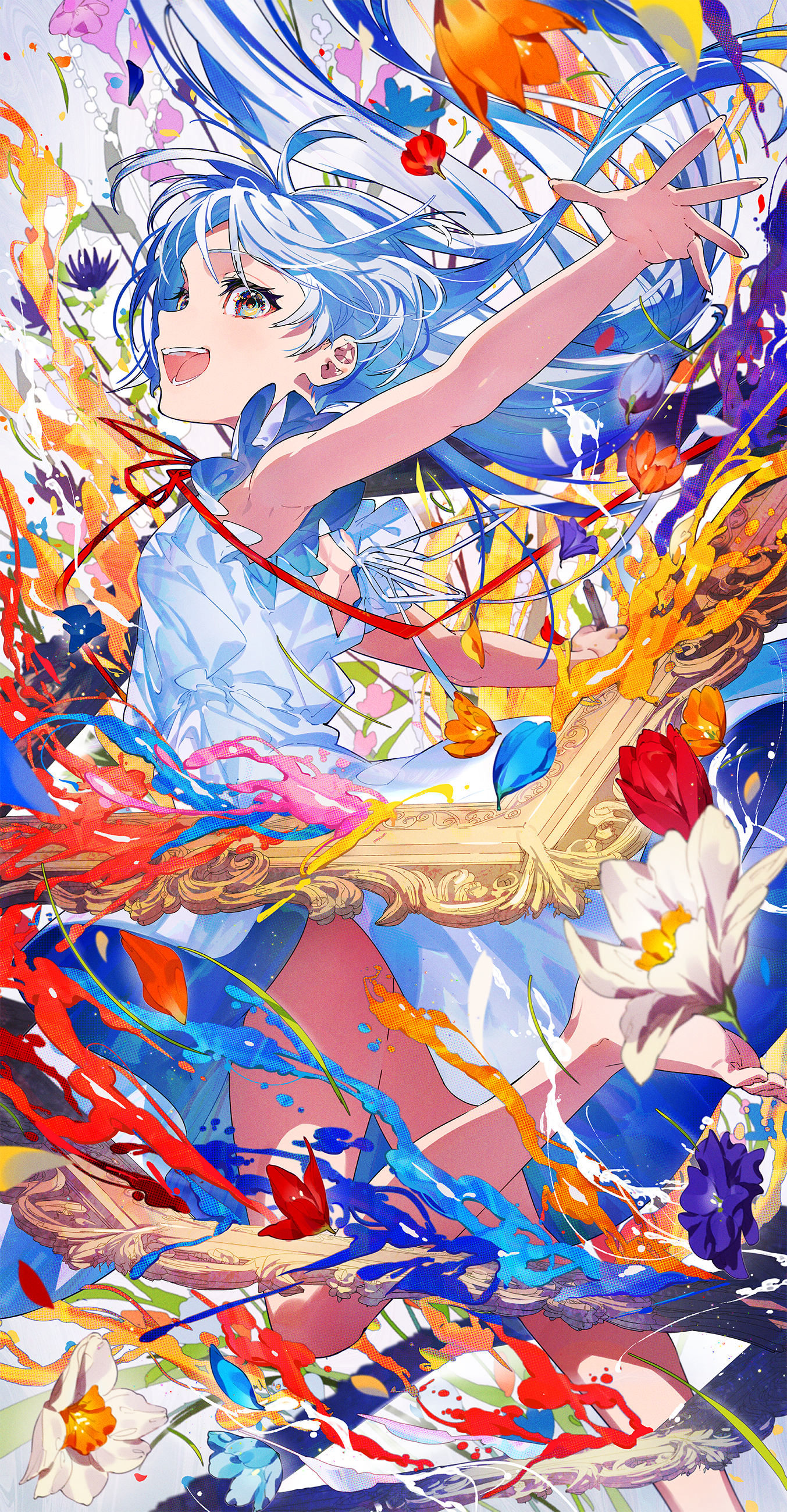 Mika Pikazo Anime Girls Colorful Vertical 1353x2600