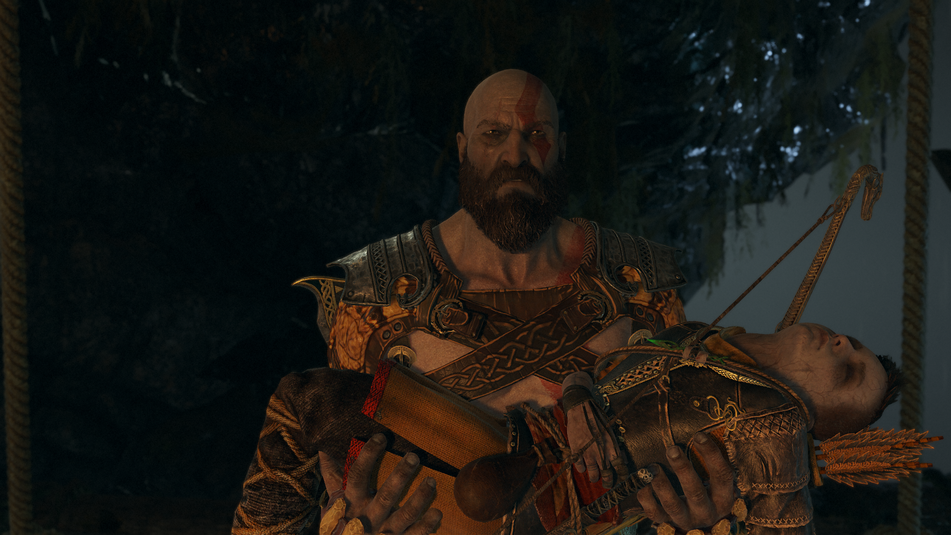 God Of War Video Game Art Screen Shot Video Games Video Game Characters CGi Kratos Atreus 1920x1080