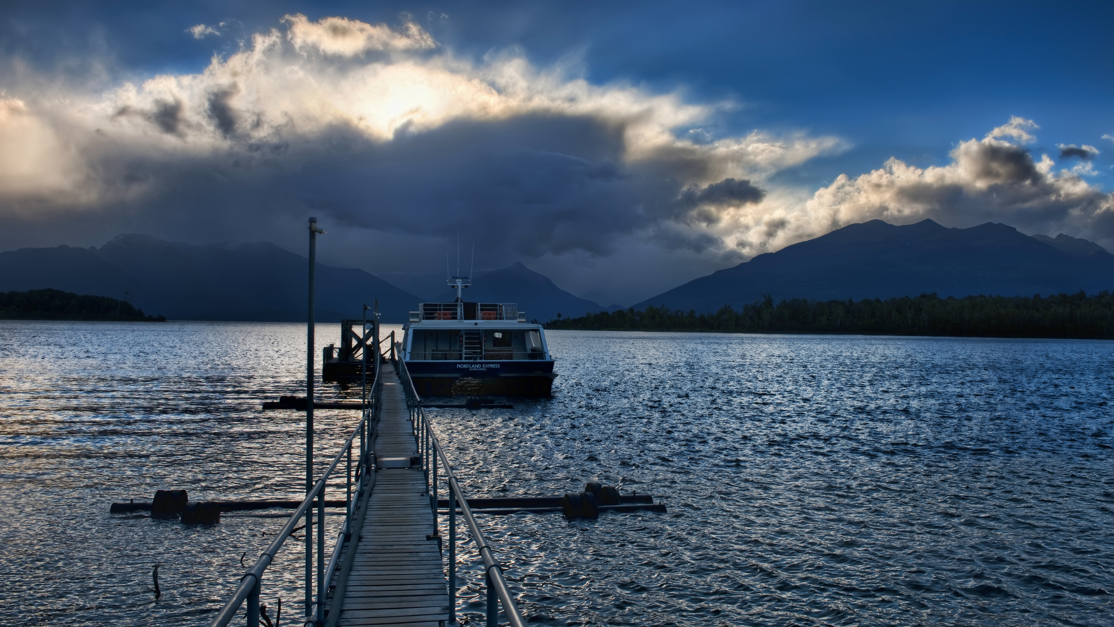 Trey Ratcliff Photography Water Nature Mountains Clouds Sky Jetty 3840x2160