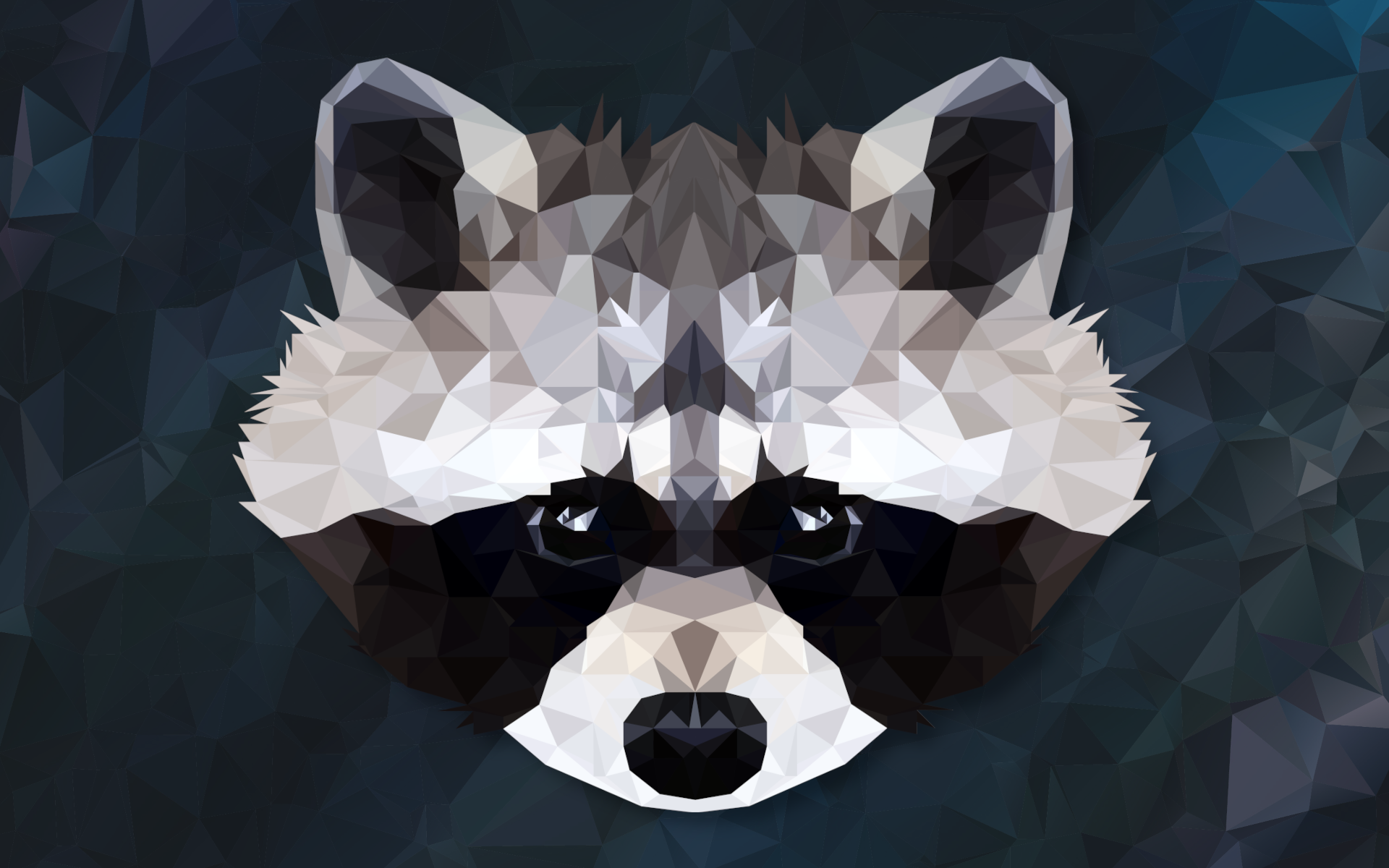 Low Poly Raccoons Digital Art Artwork Simple Background Minimalism 1920x1200