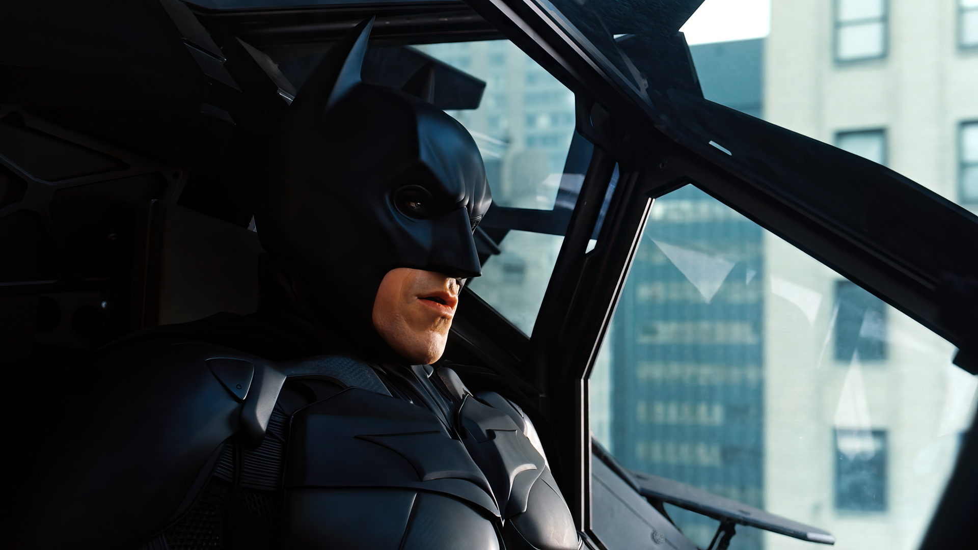 The Dark Knight Rises Movies Film Stills Batman Christian Bale Actor Batsuit Batwing Aircraft Christ 1920x1080