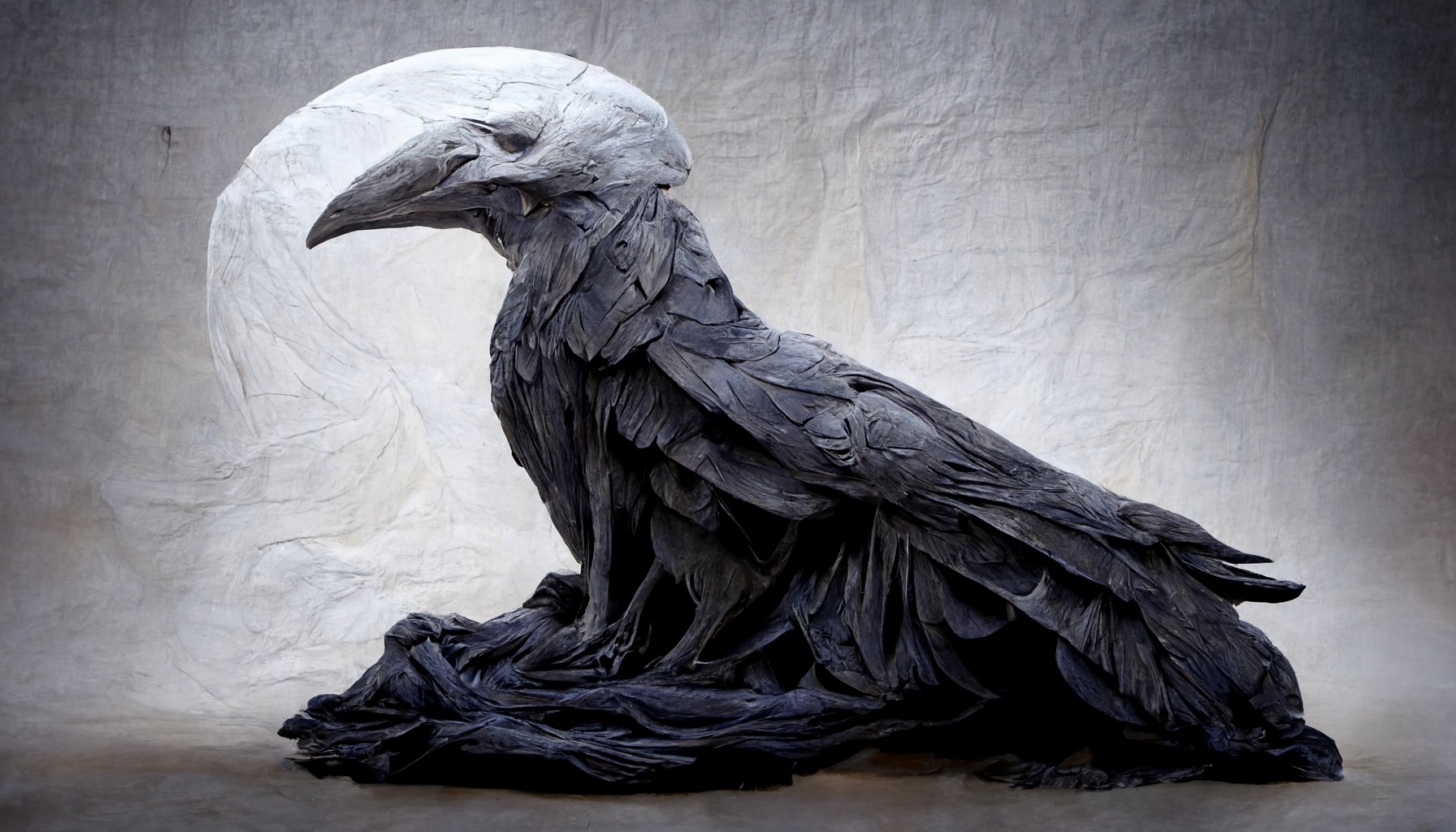 Ai Art Digital Art Abstract Raven Birds 1792x1024