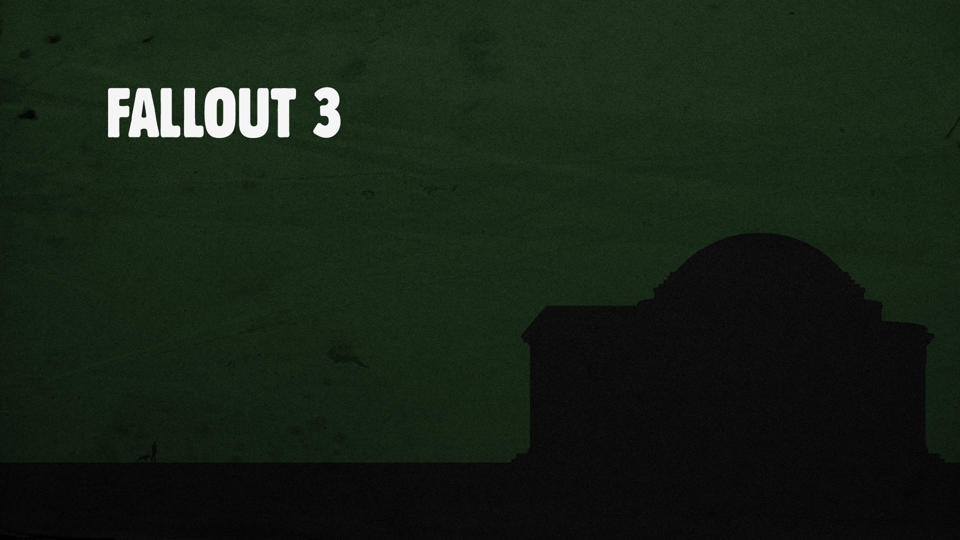 Minimalism Fallout 3 Simple Background Video Games 1920x1080