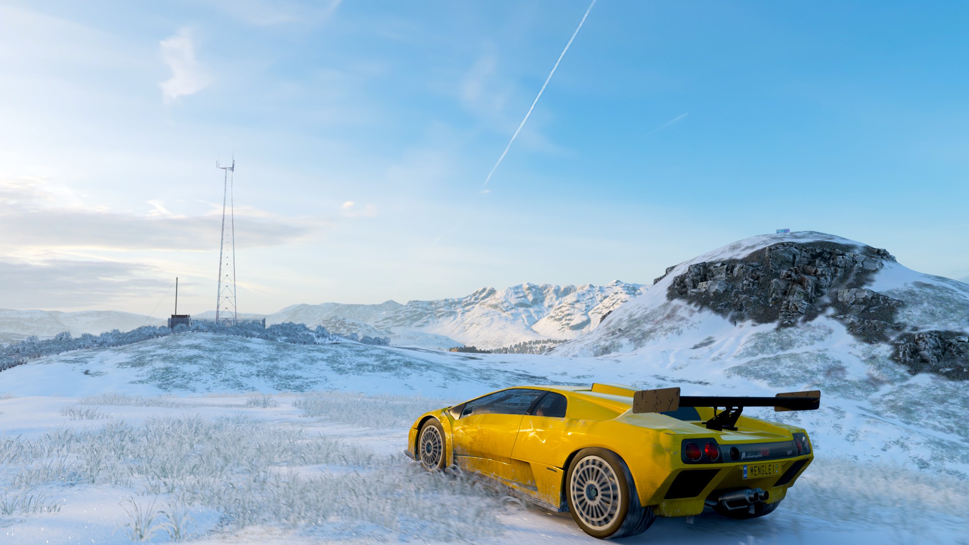 Forza Horizon 4 Landscape Video Games Snow Car Vehicle Sky Clouds Video Game Art Side View Licence P 1920x1080