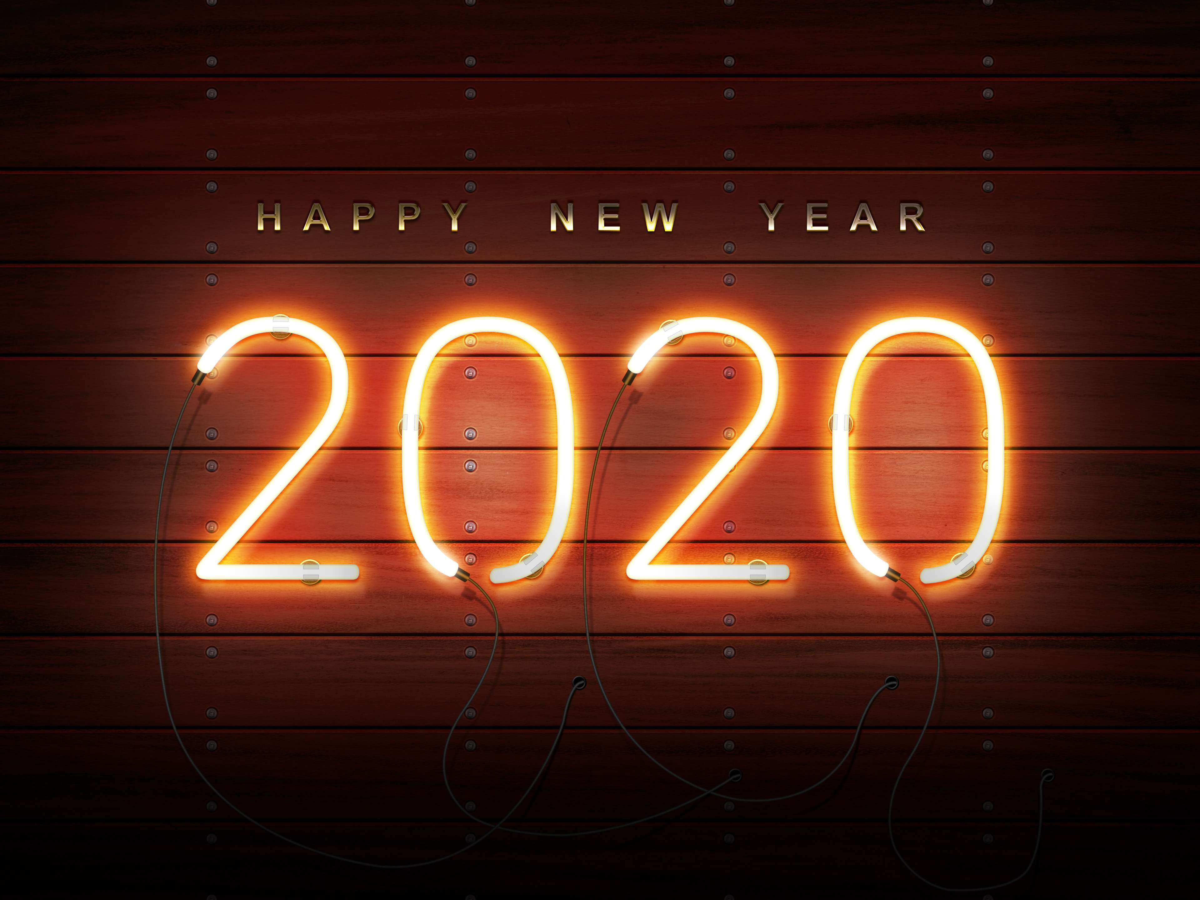 New Year Neon 3840x2880