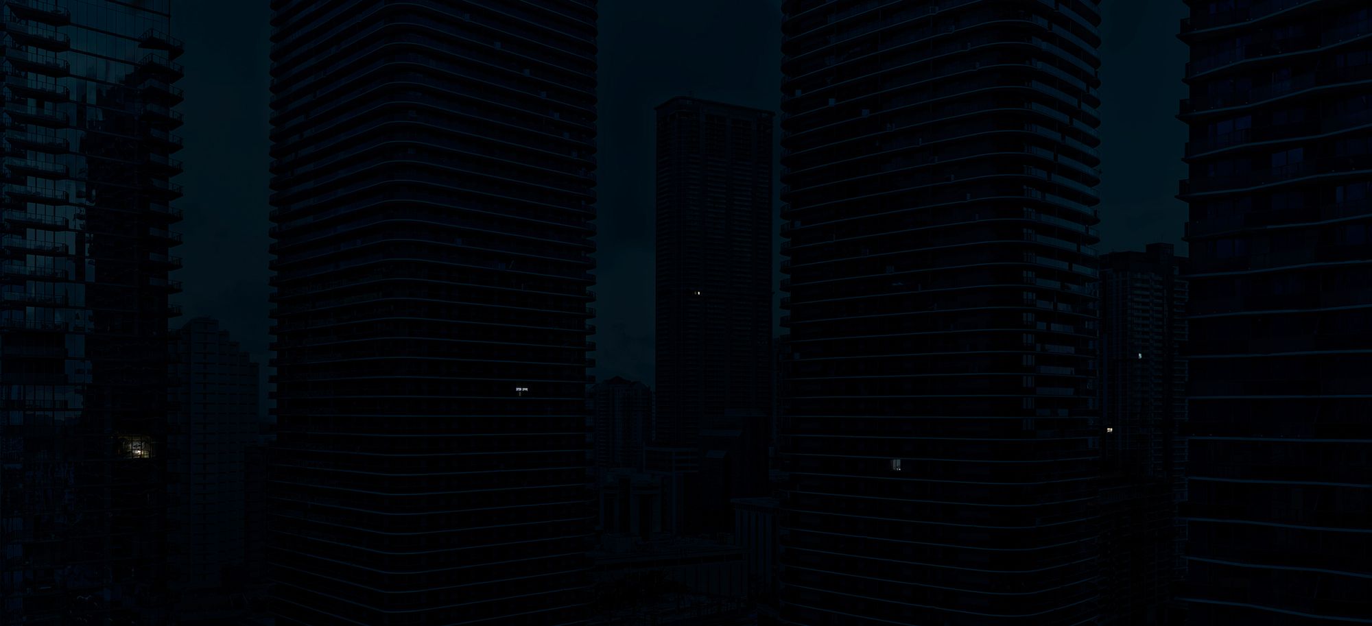 Alone City Skyscraper Night Aristotle Roufanis Photography 2000x913