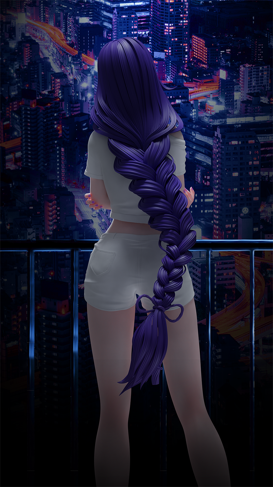 Raiden Shogun Genshin Impact Legs Anime Girls Genshin Impact Purple Hair 900x1600