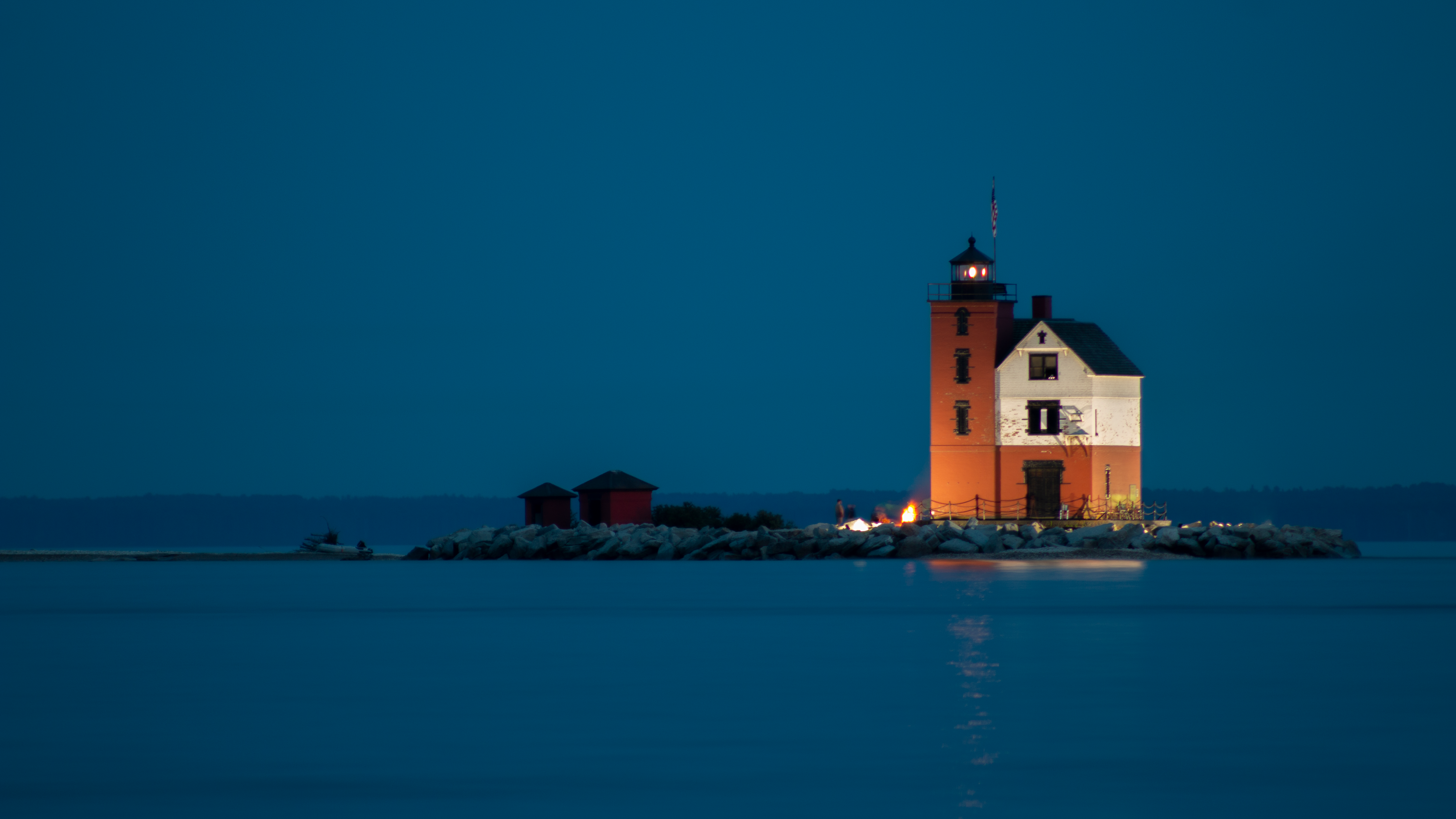 Island Michigan Mackinac Island Water Lighthouse 5472x3078