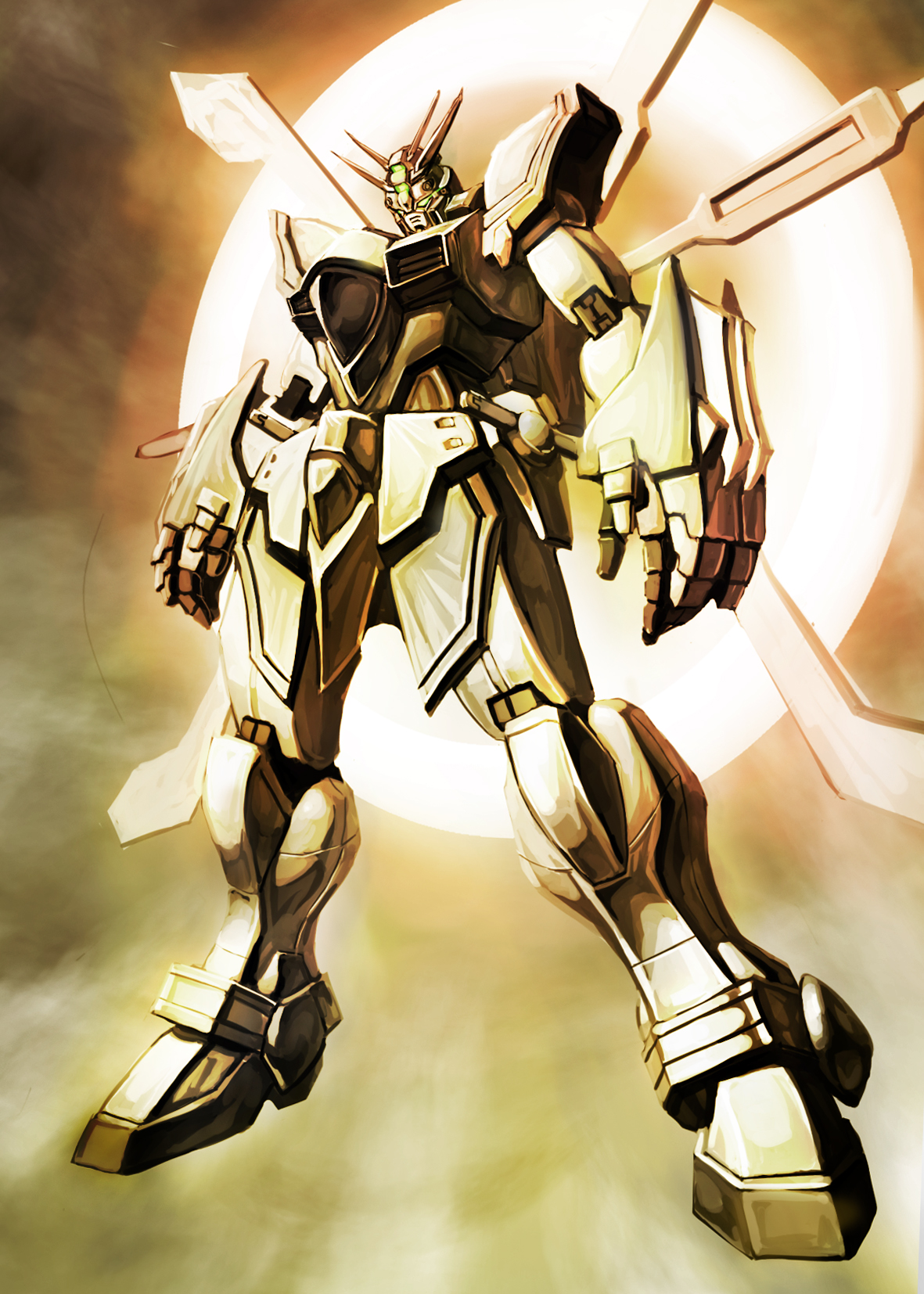Anime Mechs Gundam Mobile Fighter G Gundam Super Robot Taisen God Gundam Artwork Digital Art Fan Art 1181x1654