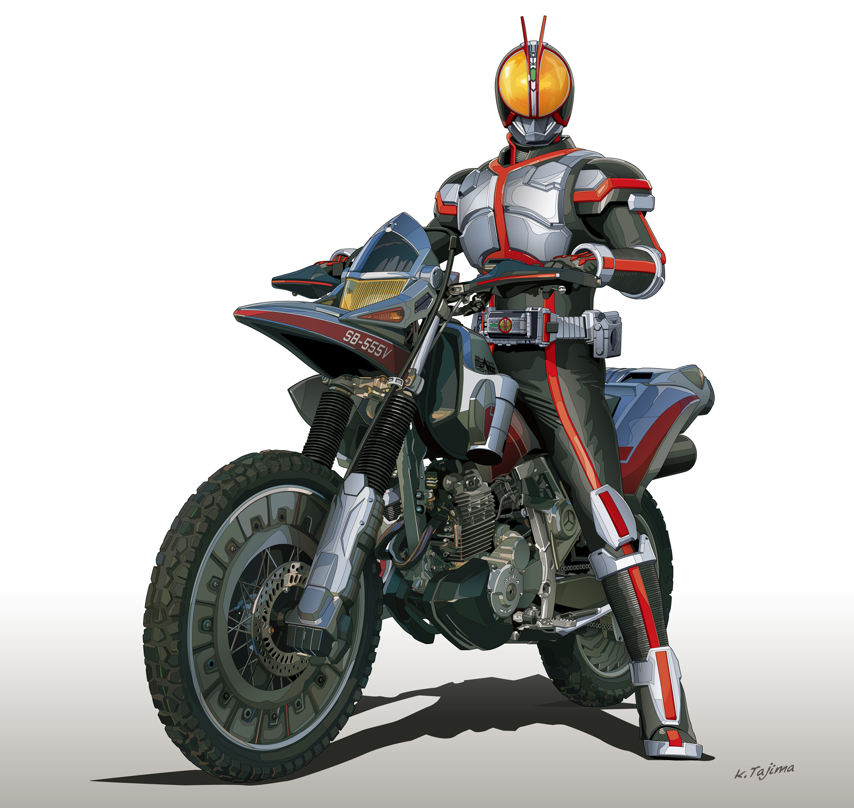 Anime Tokusatsu Kamen Rider Kamen Rider 555 Kamen Rider Faiz Solo Artwork Digital Art Fan Art 1690x1600